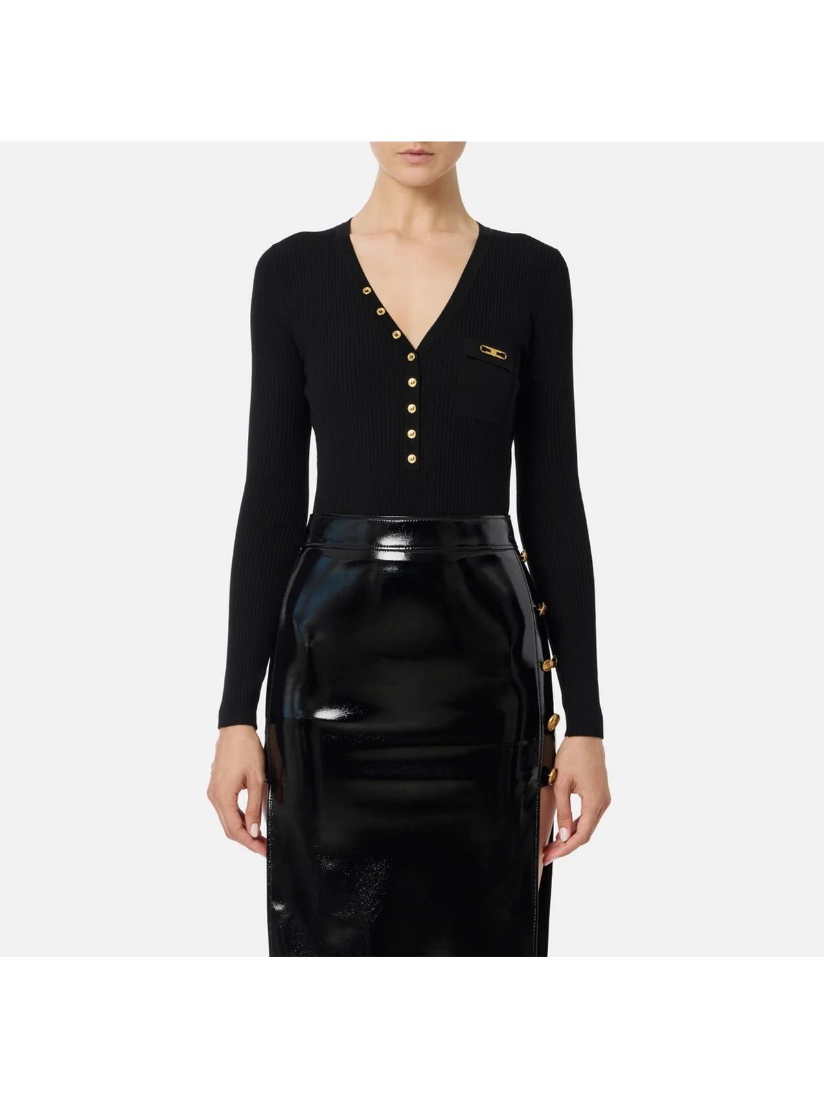 ELISABETTA FRANCHI Maglia Donna  MK12B56E2 110 Nero - Image 2