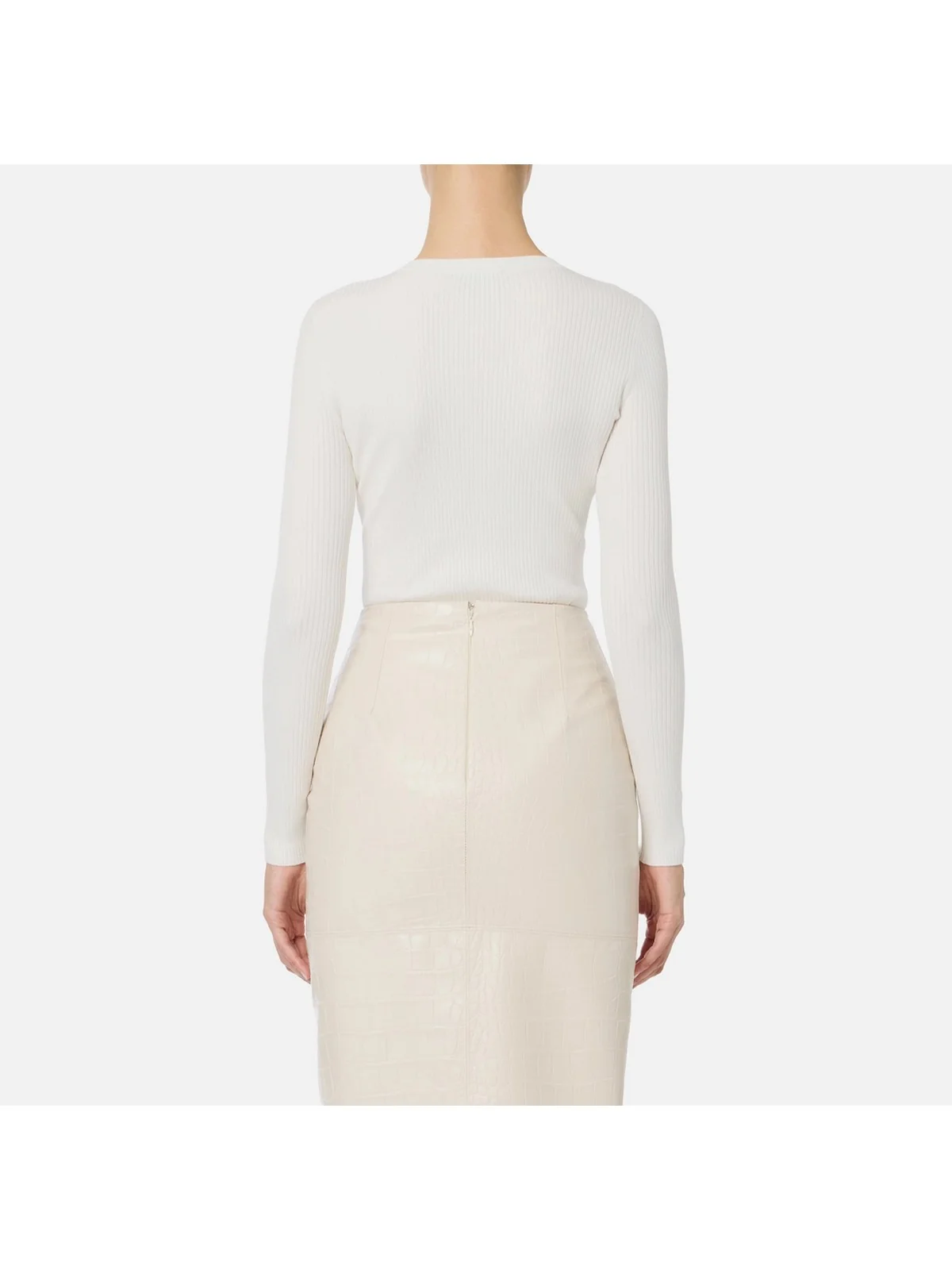 ELISABETTA FRANCHI Maglia Donna  MK12B56E2 360 Avorio - Image 4