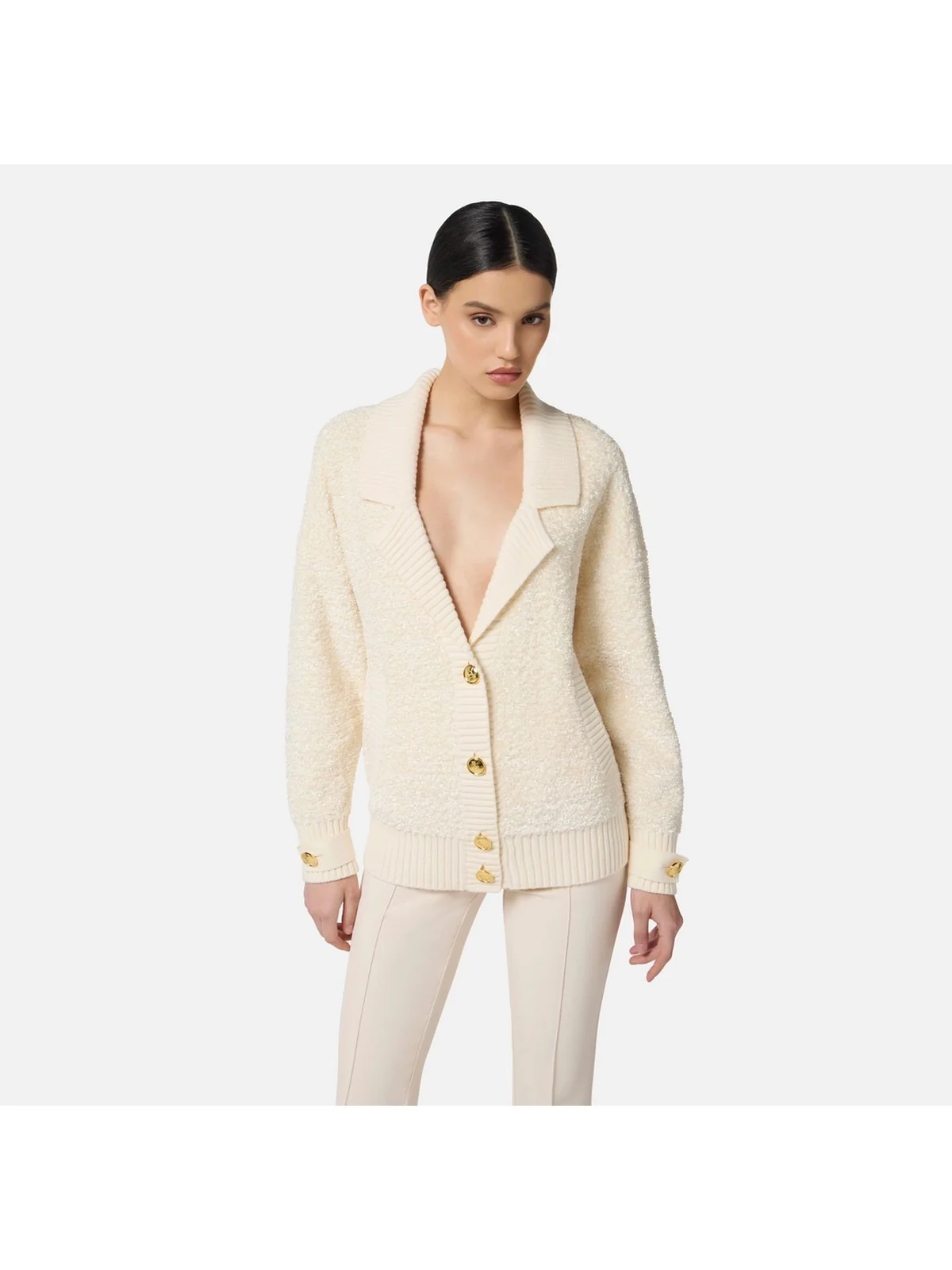 ELISABETTA FRANCHI Maglia Donna MK44S57E2 DZ9 MILK - Image 3