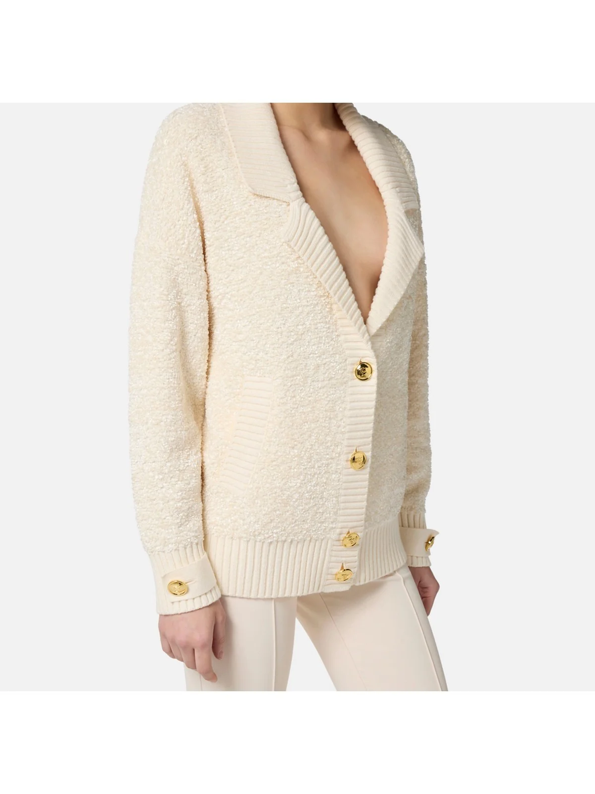 ELISABETTA FRANCHI Maglia Donna MK44S57E2 DZ9 MILK - Image 4
