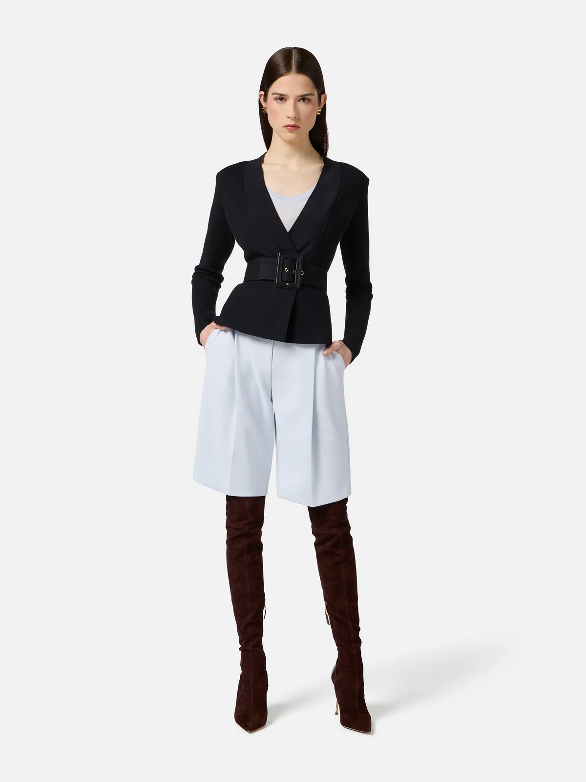 ELISABETTA FRANCHI Maglia Donna  MK48S57E2 110 Nero - Image 2