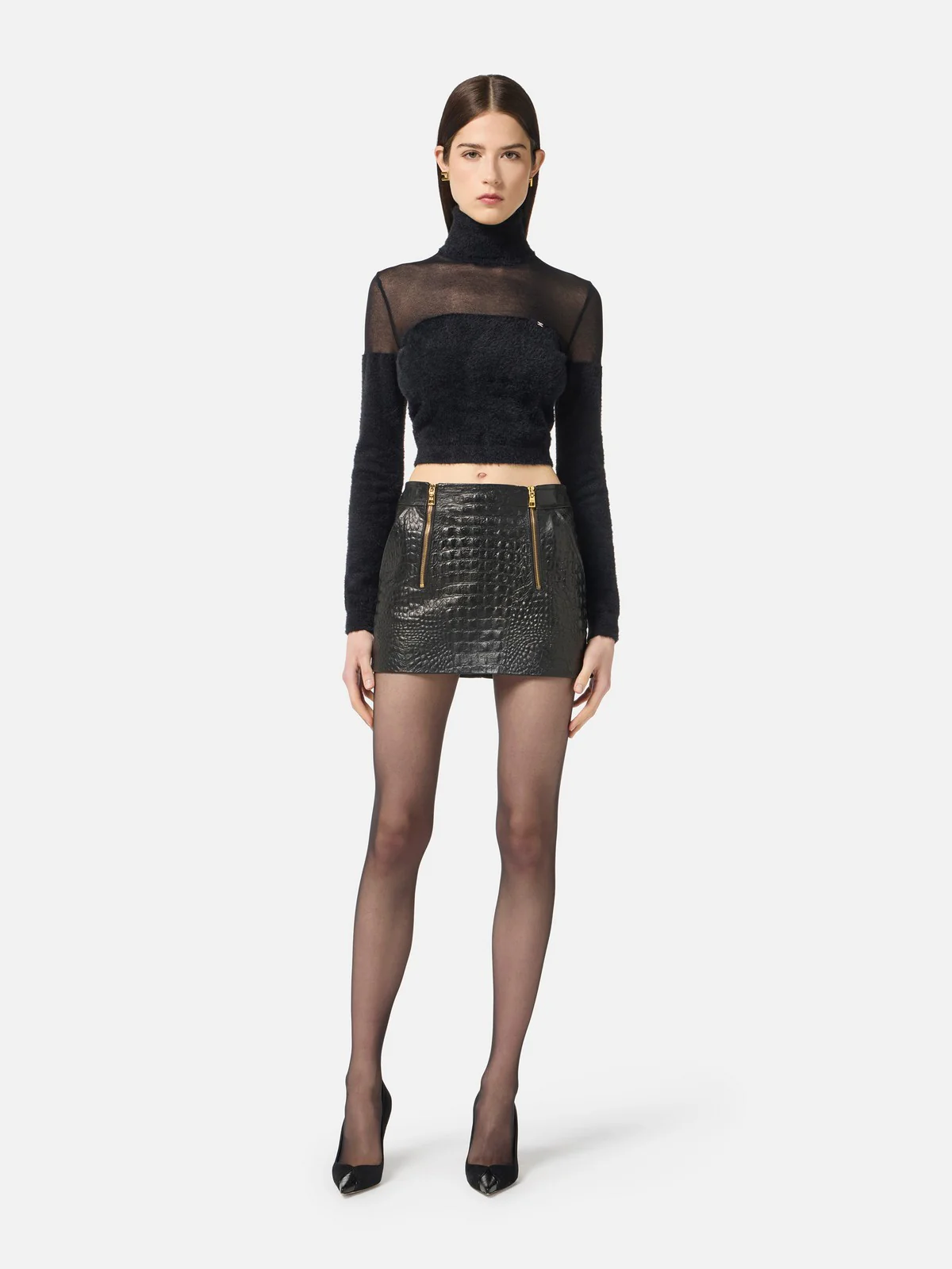 ELISABETTA FRANCHI Maglia Donna MK54T57E2 110 Nero - Image 2