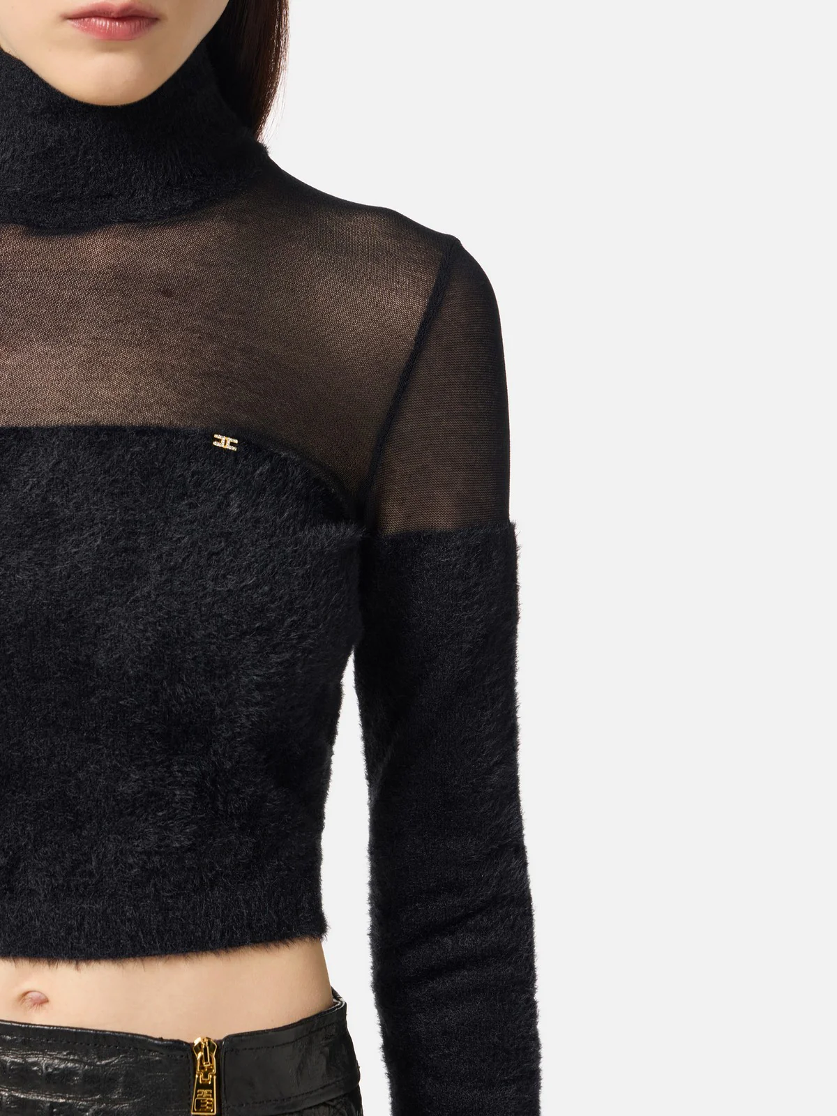 ELISABETTA FRANCHI Maglia Donna MK54T57E2 110 Nero - Image 4