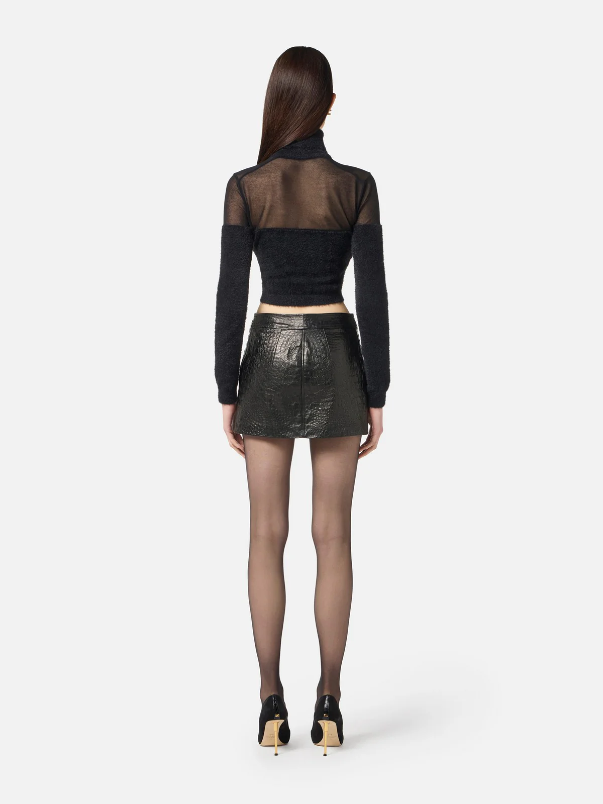 ELISABETTA FRANCHI Maglia Donna MK54T57E2 110 Nero - Image 5