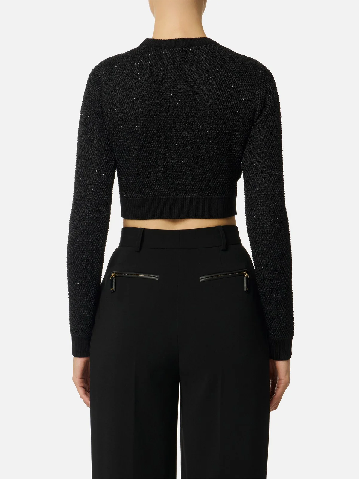 ELISABETTA FRANCHI Maglia Donna MK56T57E2 110 Nero - Image 4
