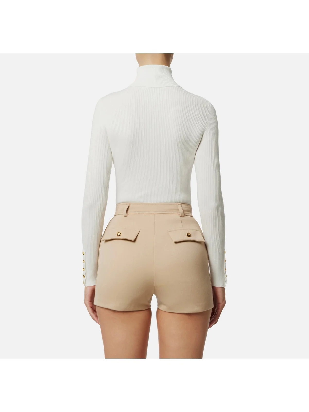 ELISABETTA FRANCHI Maglione dolcevita Donna  MK11B56E2 360 Avorio - Image 4