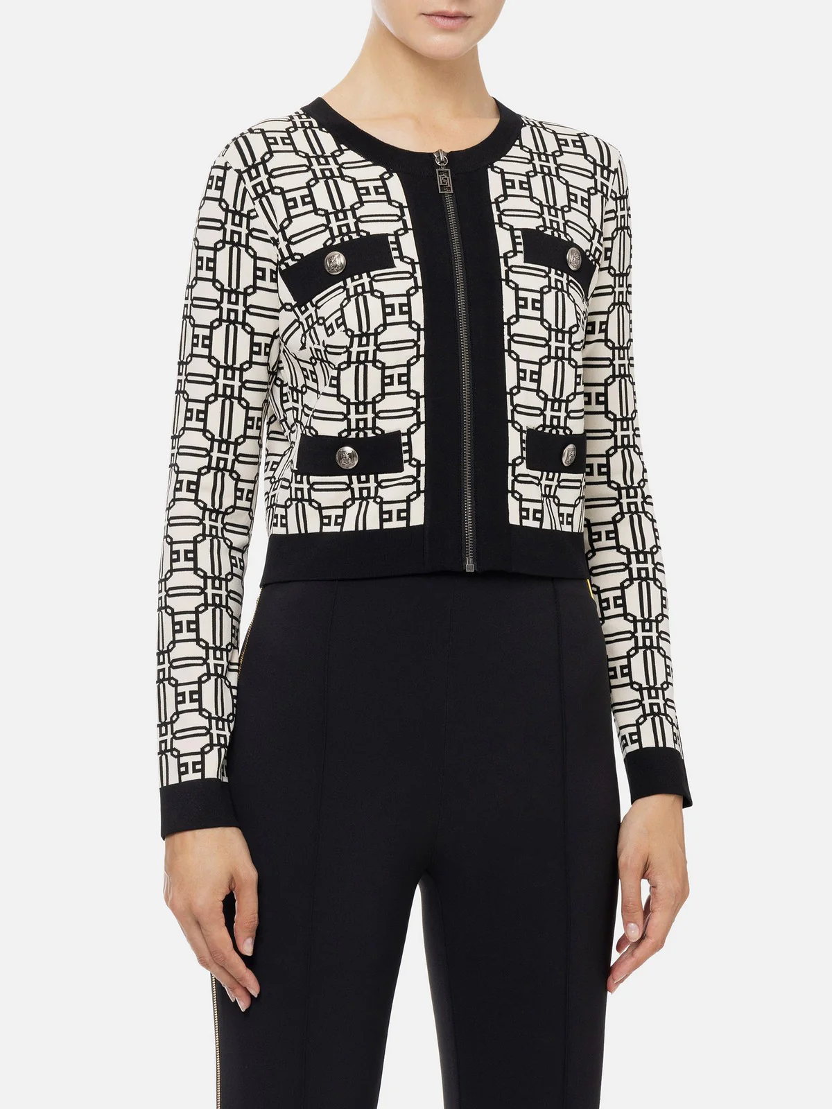 ELISABETTA FRANCHI Maglione Donna  MK32B47E2 E84 Bianco - Image 2