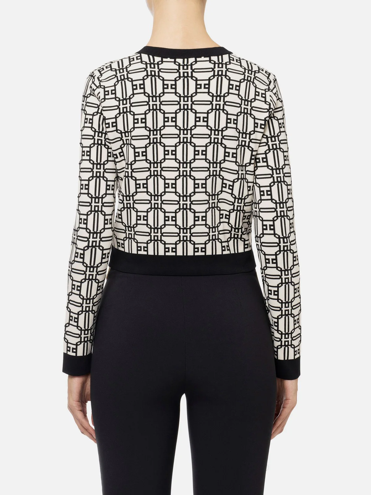 ELISABETTA FRANCHI Maglione Donna  MK32B47E2 E84 Bianco - Image 4