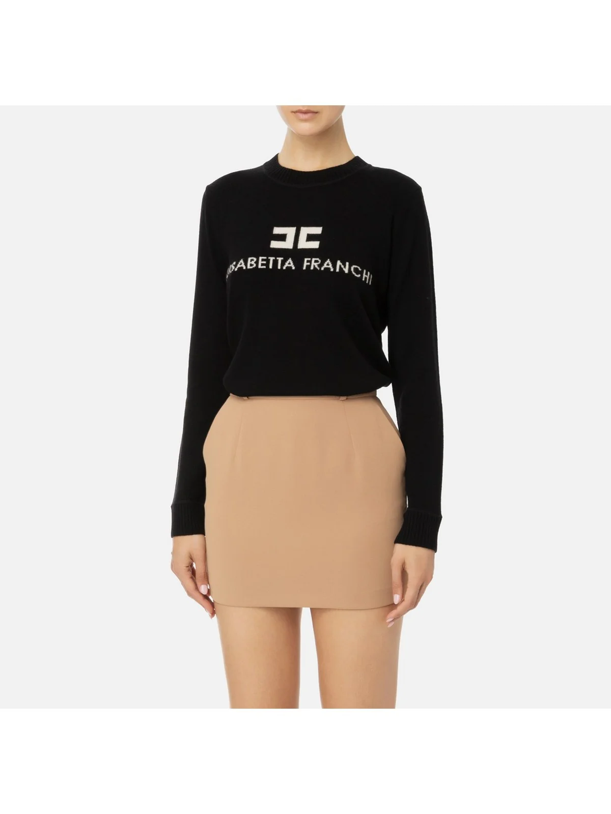 ELISABETTA FRANCHI Maglione Donna MK64S46E2 685 Nero - Image 2