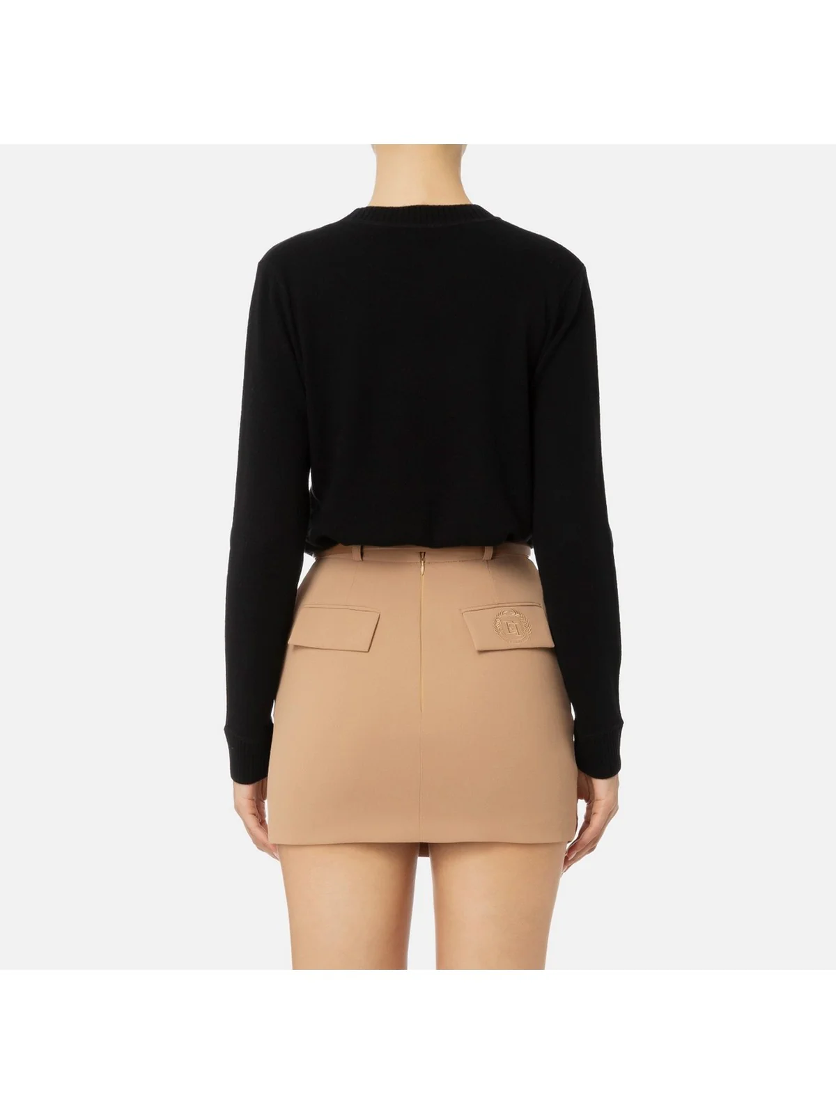 ELISABETTA FRANCHI Maglione Donna MK64S46E2 685 Nero - Image 4