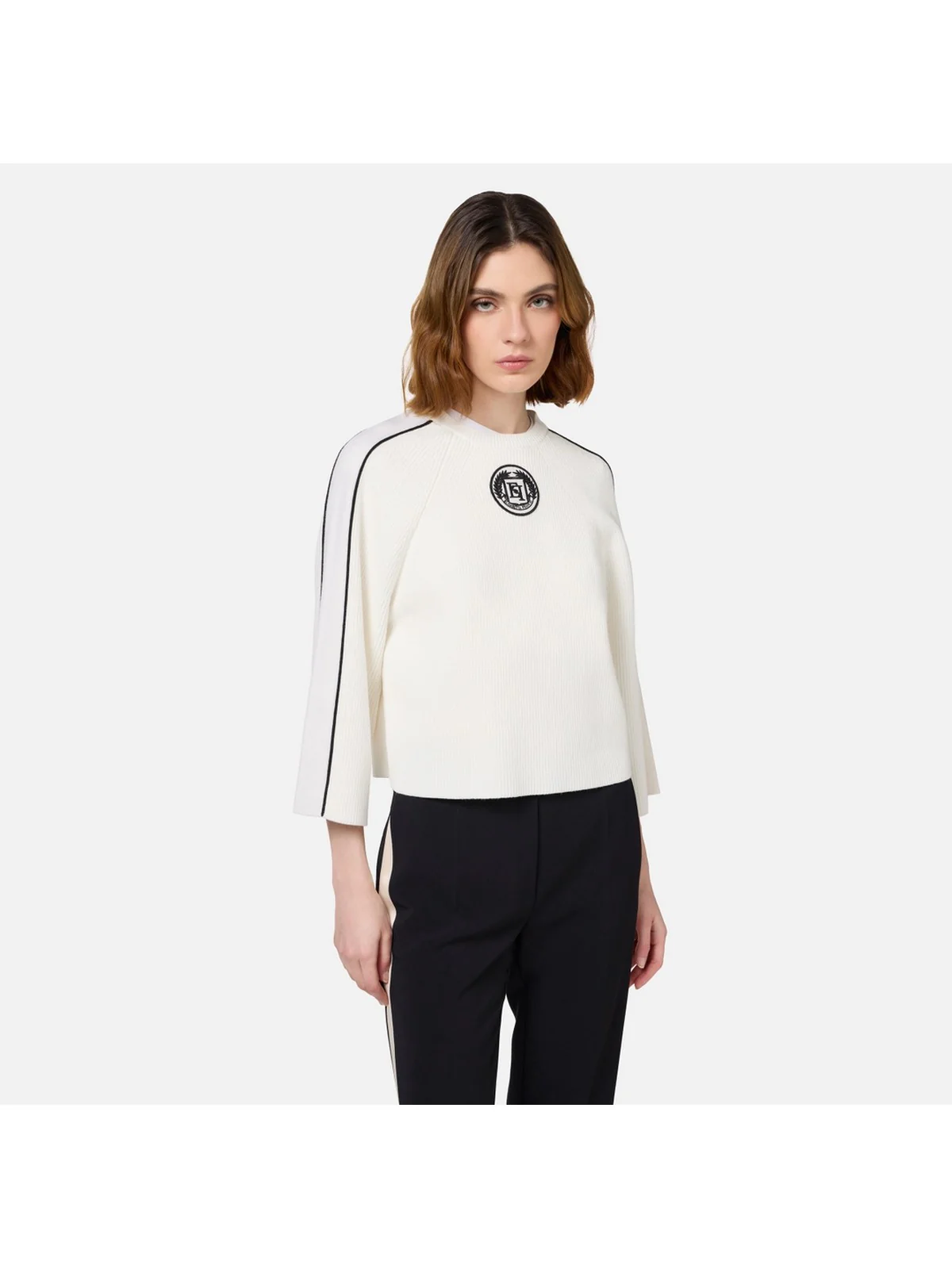 ELISABETTA FRANCHI Maglione Donna  MK70S46E2 309 Avorio - Image 3