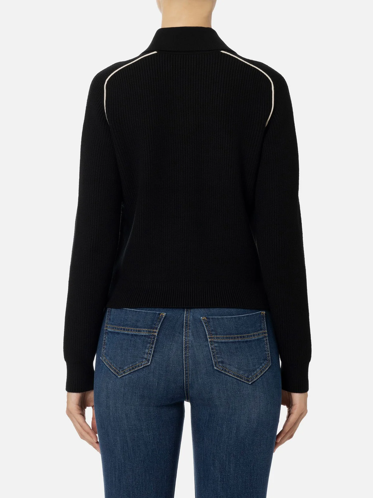 ELISABETTA FRANCHI Maglione Donna MK71S46E2 685 Nero - Image 4