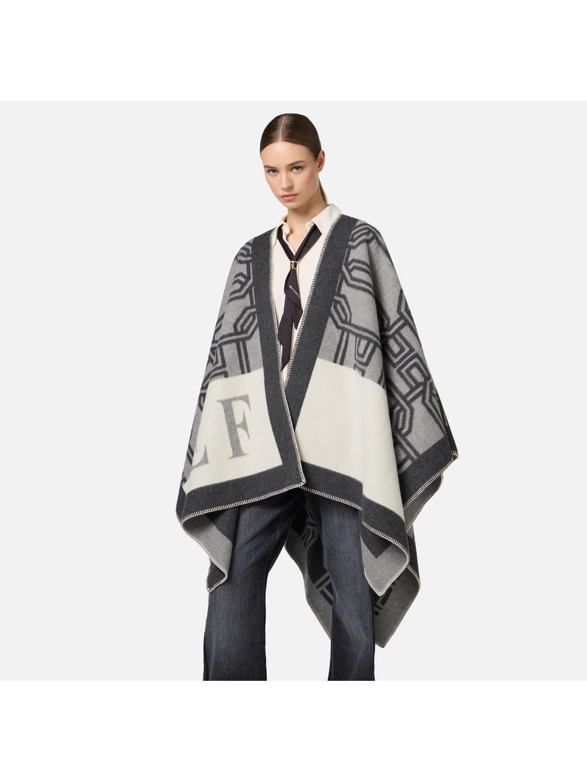 ELISABETTA FRANCHI Mantella Donna  MT02F47E2 DE2 Bianco - Image 3