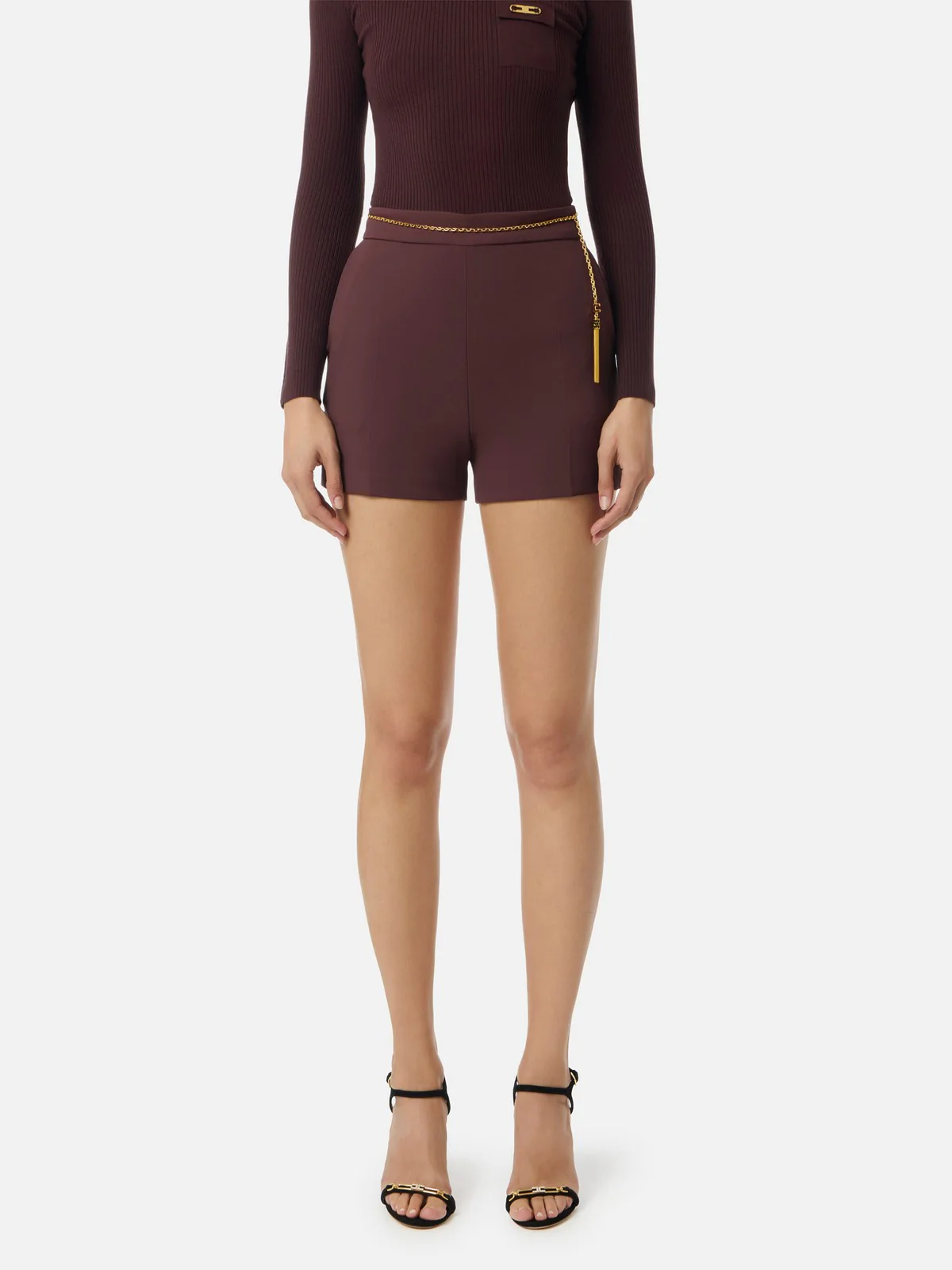 ELISABETTA FRANCHI Pantaloncino Donna  SH01757E2 EA4 MERLOT - Image 2