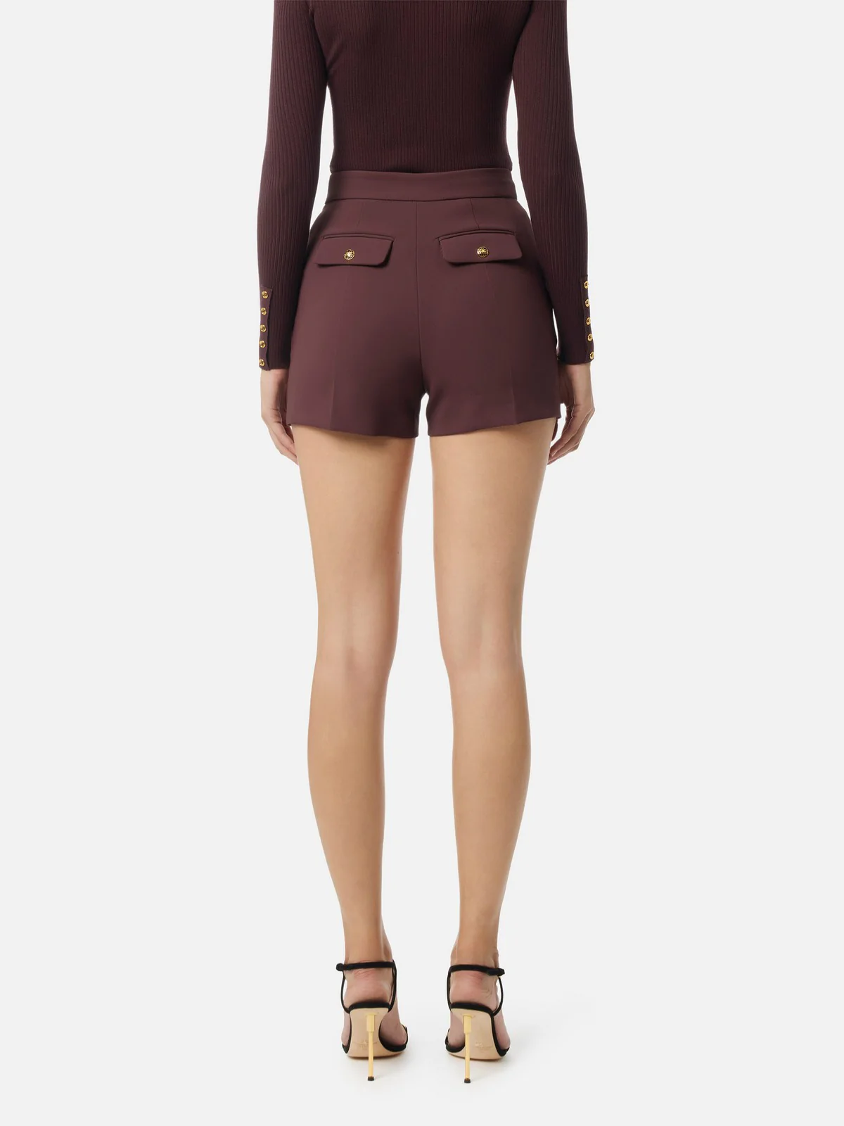ELISABETTA FRANCHI Pantaloncino Donna  SH01757E2 EA4 MERLOT - Image 4