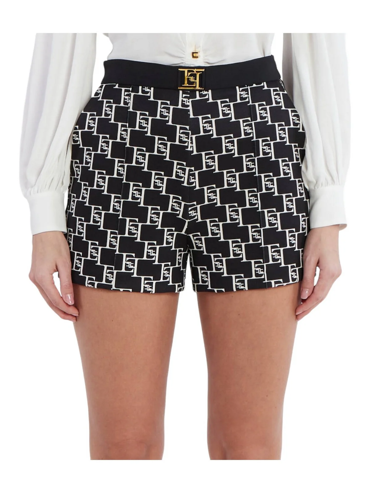 ELISABETTA FRANCHI Pantaloncino Donna SHS0141E2 685 Nero - Image 2