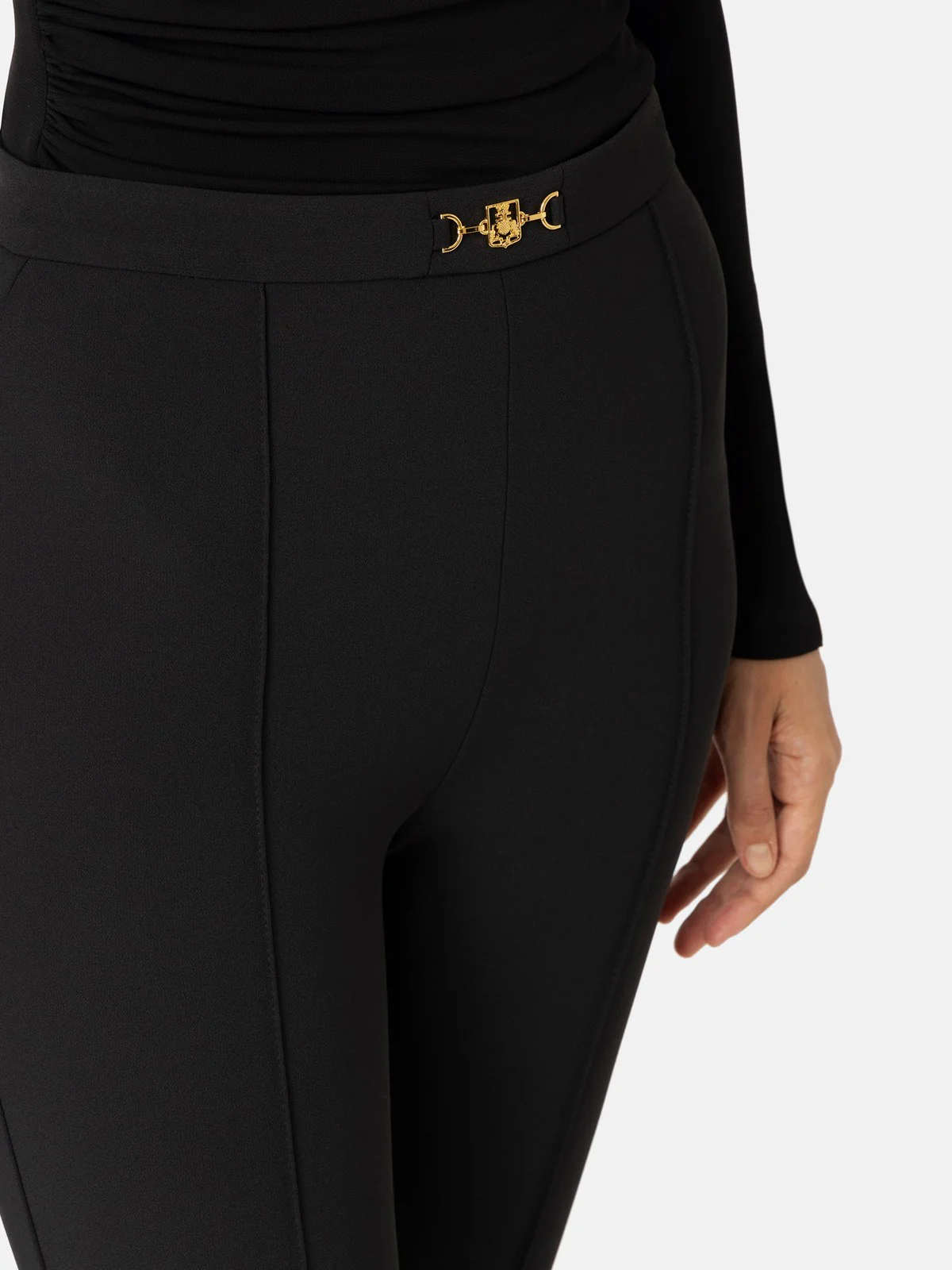 ELISABETTA FRANCHI Pantalone Donna  PA02246E2 110 Nero - Image 3