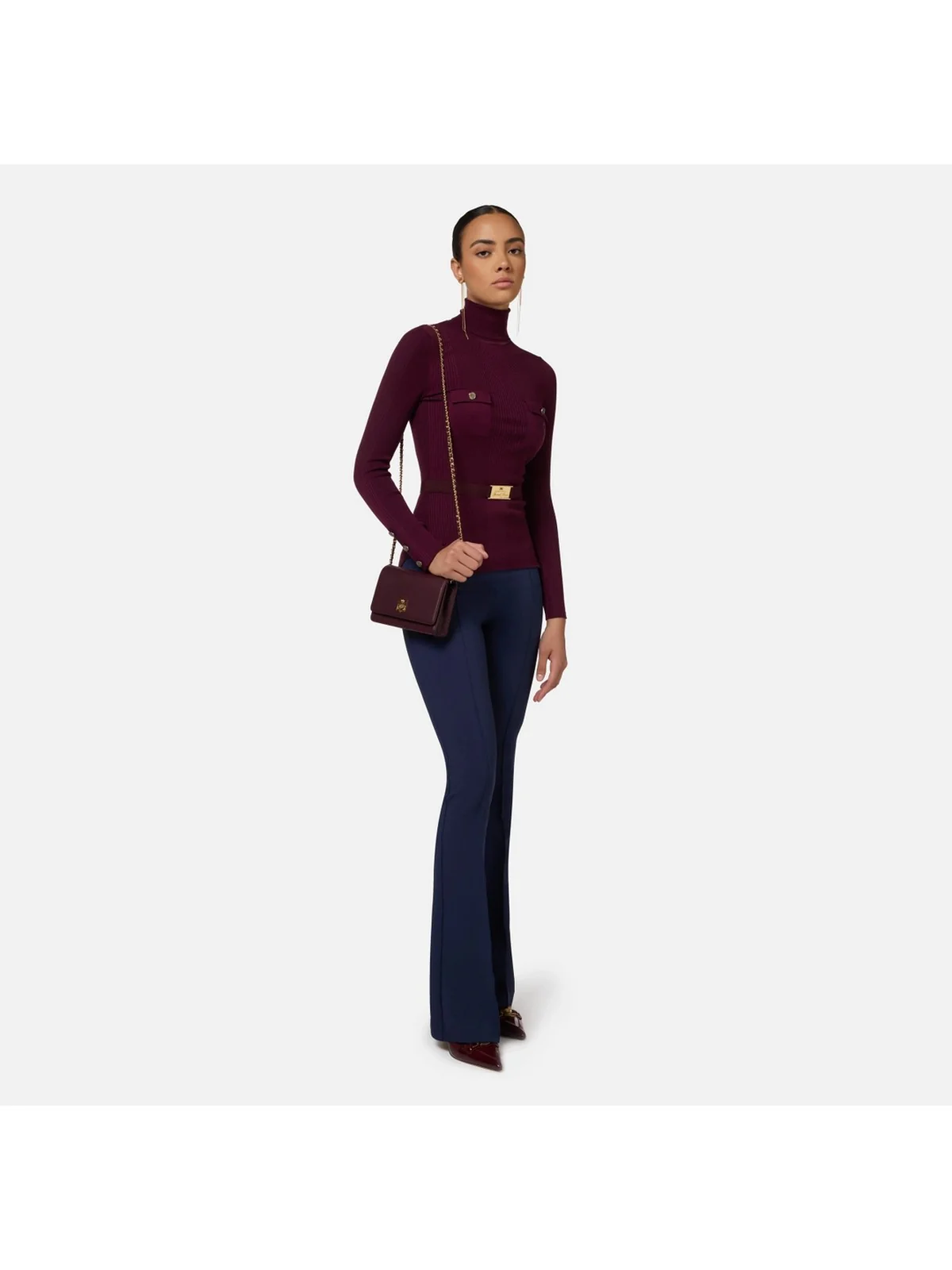 ELISABETTA FRANCHI Pantalone Donna  PA02246E2 B75 Blu - Image 2