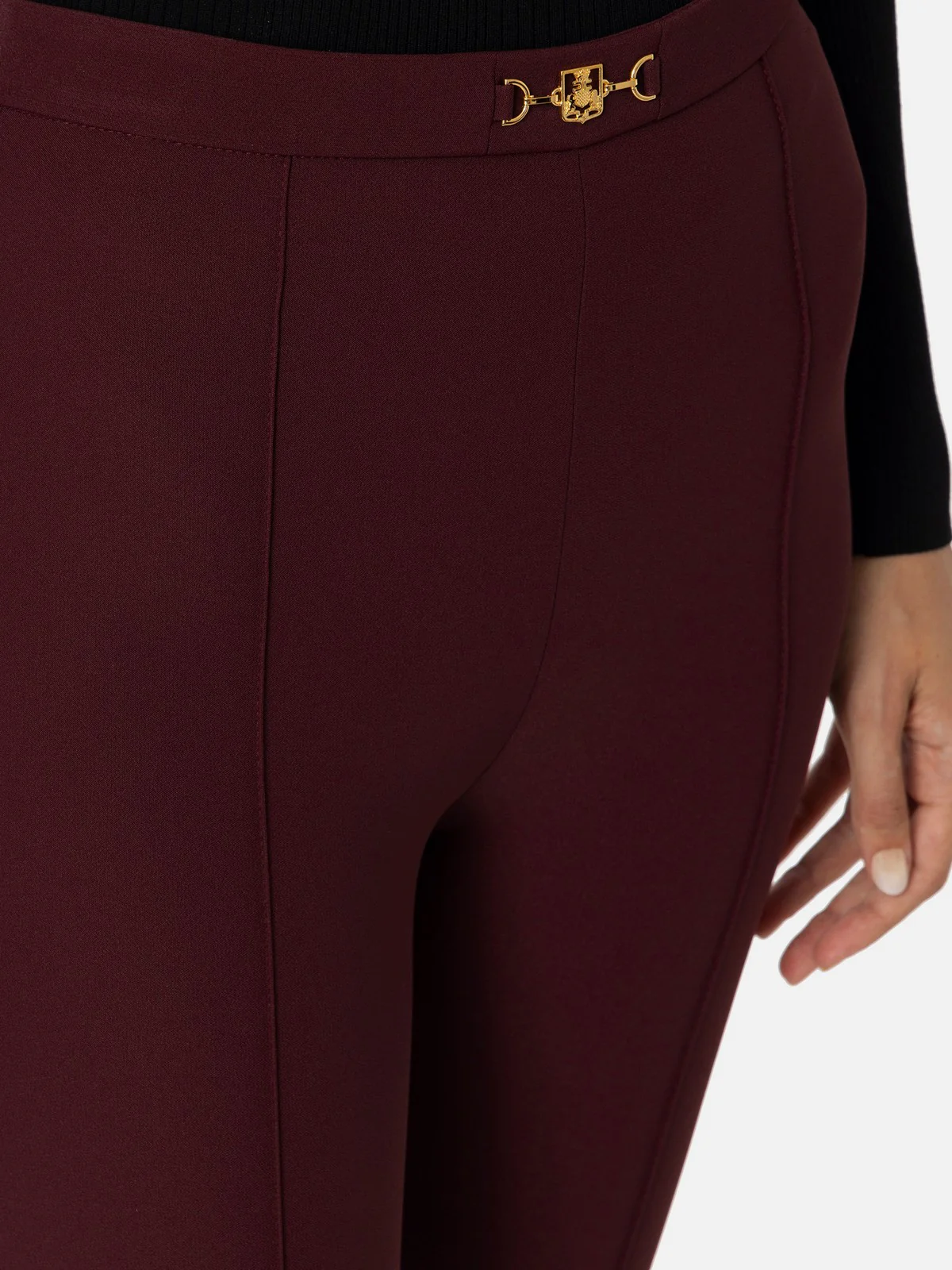 ELISABETTA FRANCHI Pantalone Donna  PA02246E2 CG3 Rosso - Image 3