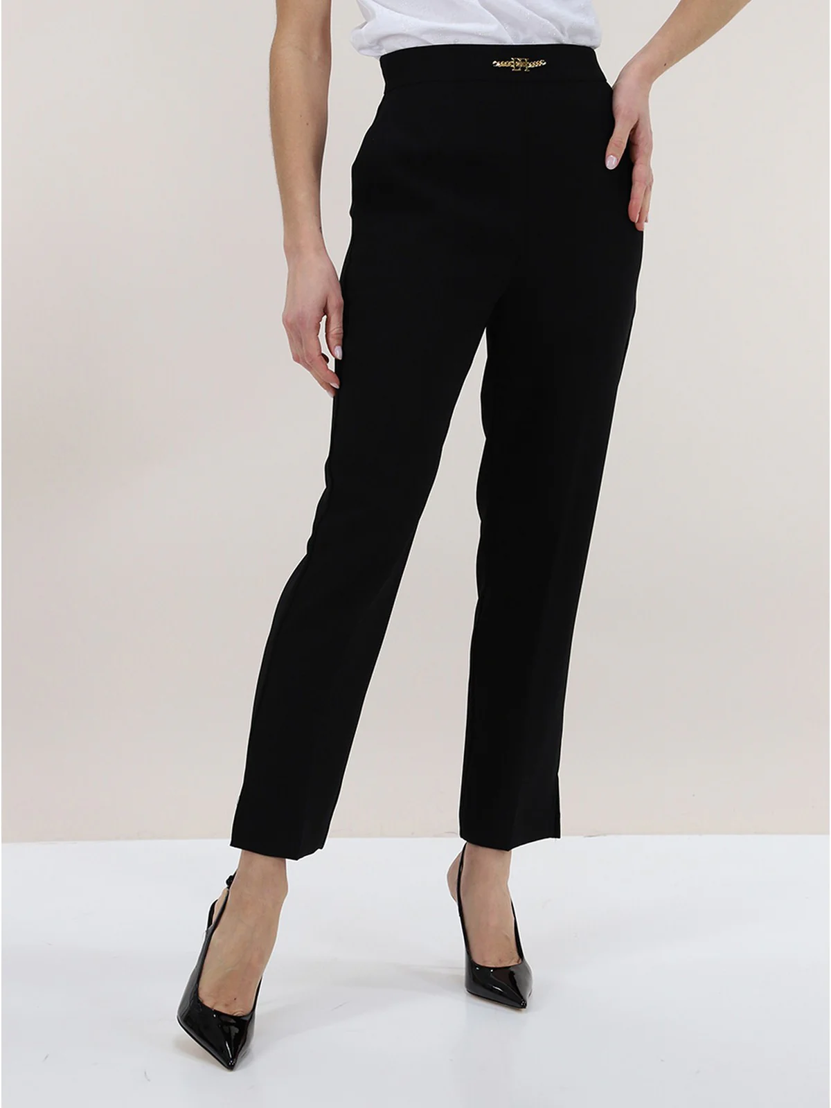 ELISABETTA FRANCHI Pantalone Donna  PA02341E2 110 Nero - Image 6