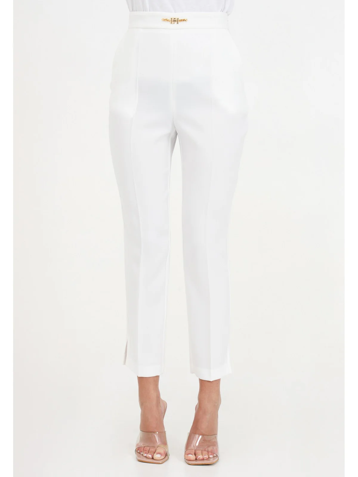 ELISABETTA FRANCHI Pantalone Donna  PA02341E2 360 Avorio - Image 3