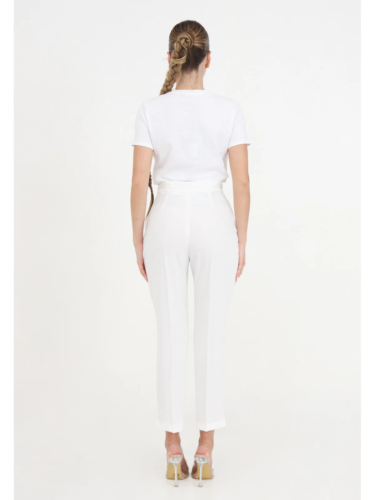 ELISABETTA FRANCHI Pantalone Donna  PA02341E2 360 Avorio - Image 5