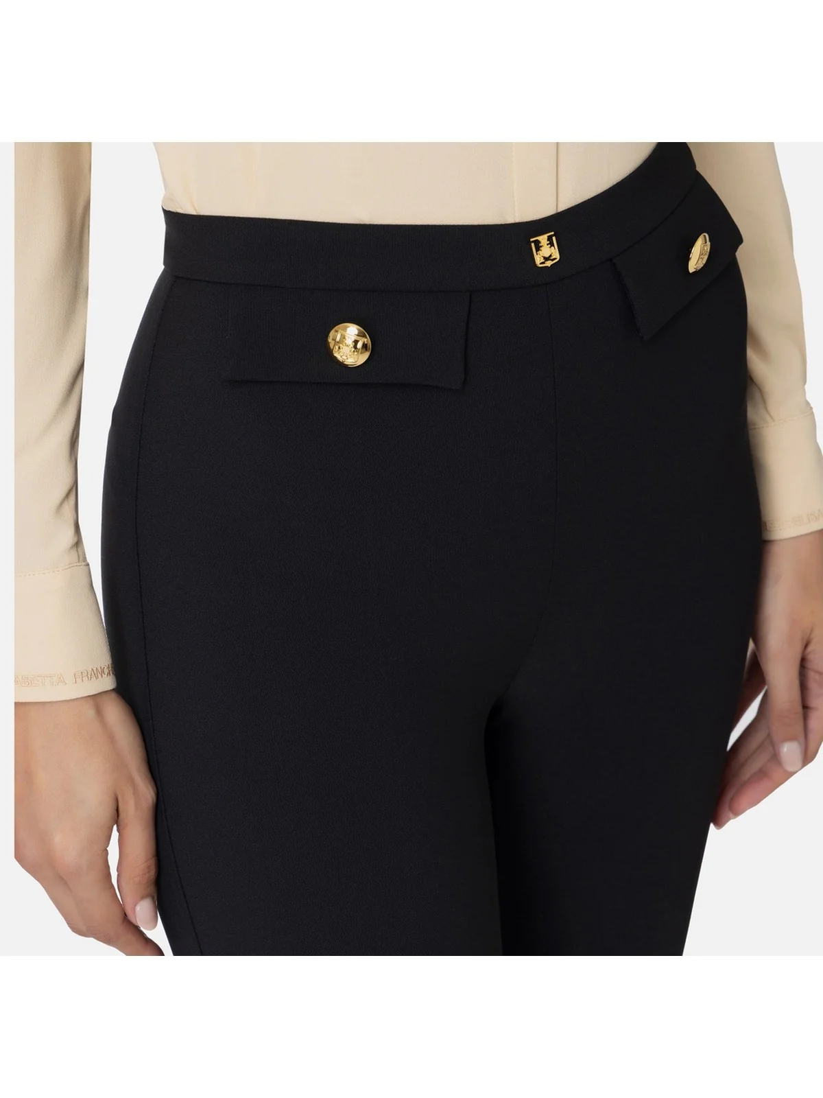 ELISABETTA FRANCHI Pantalone Donna  PA02446E2 110 Nero - Image 3