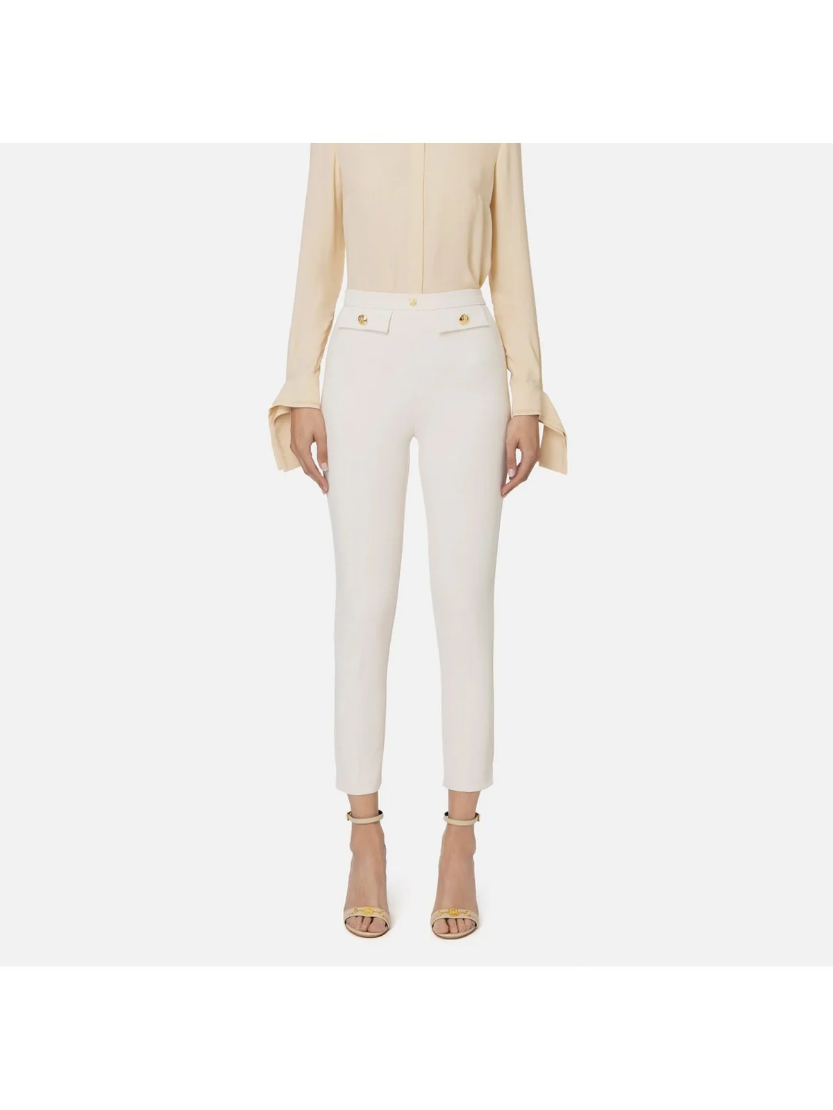 ELISABETTA FRANCHI Pantalone Donna  PA02446E2 193 Bianco - Image 2