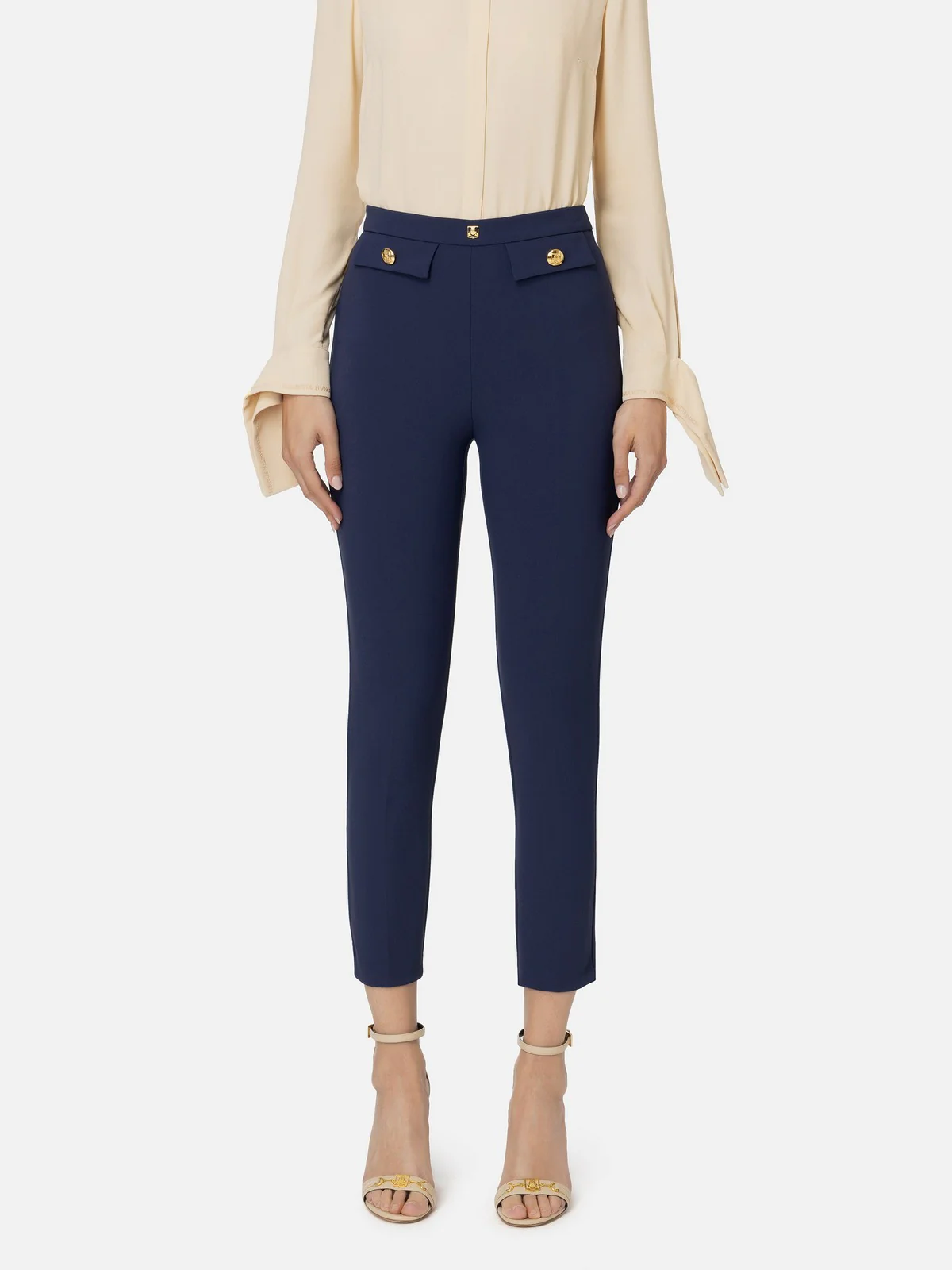 ELISABETTA FRANCHI Pantalone Donna  PA02446E2 B75 Blu - Image 2