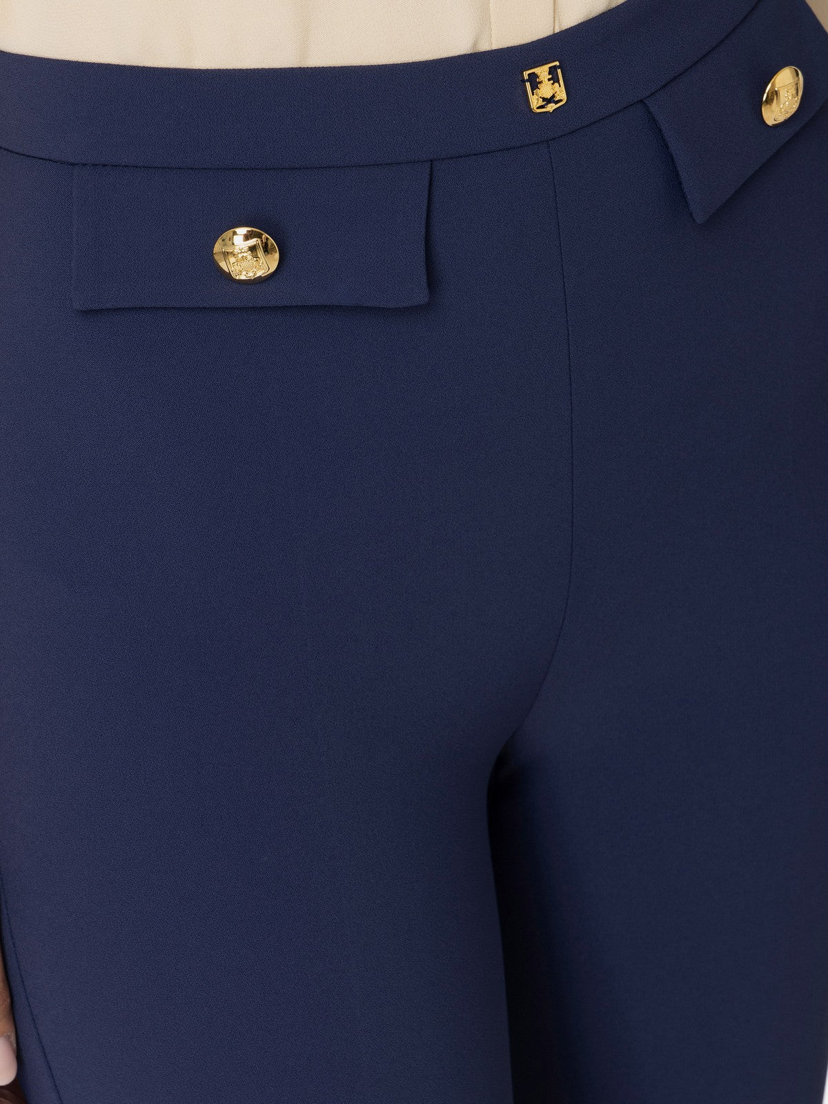 ELISABETTA FRANCHI Pantalone Donna  PA02446E2 B75 Blu - Image 3