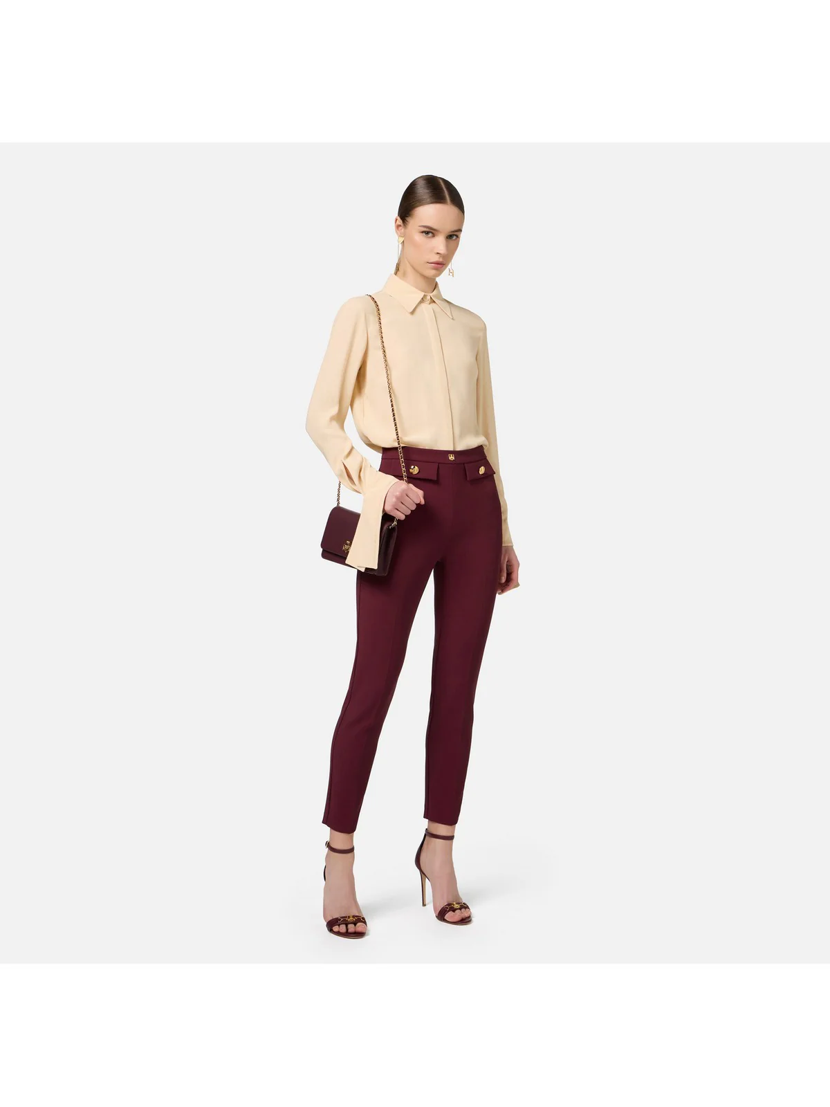 ELISABETTA FRANCHI Pantalone Donna  PA02446E2 CG3 Rosso - Image 3