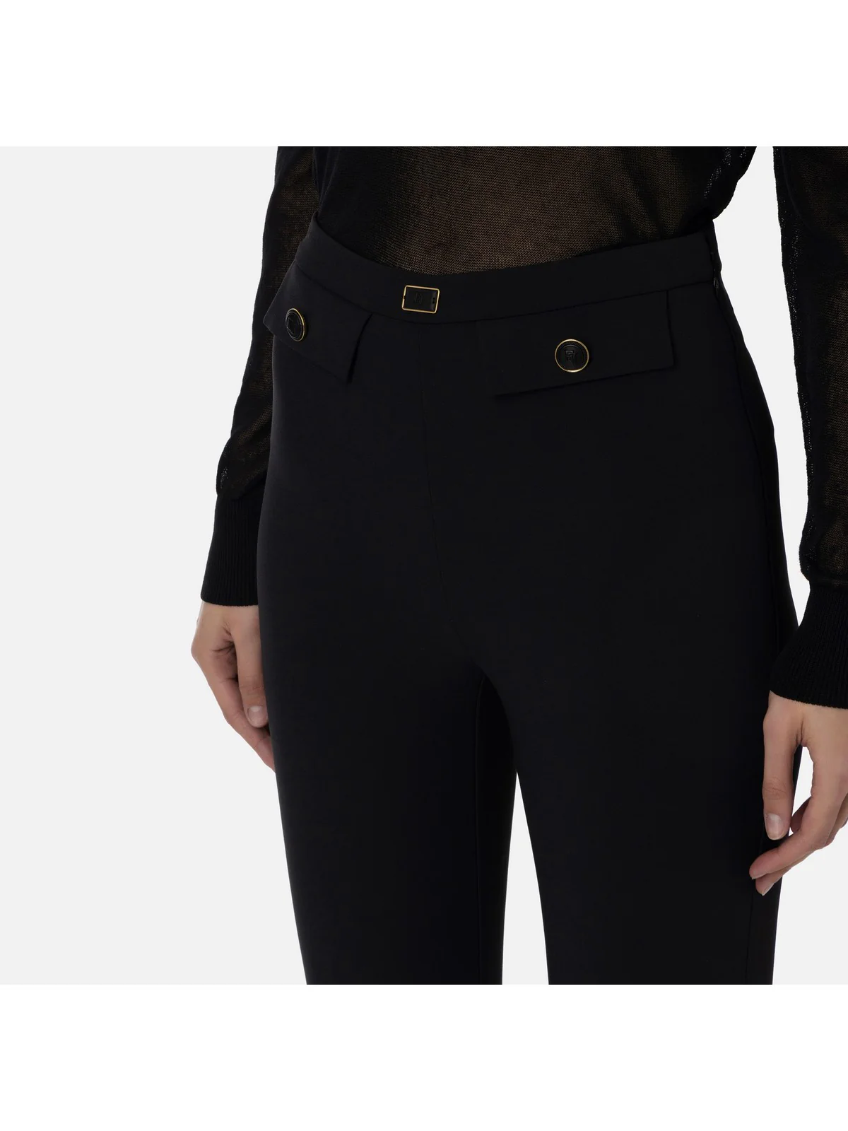 ELISABETTA FRANCHI Pantalone Donna  PA02841E2 110 Nero - Image 4
