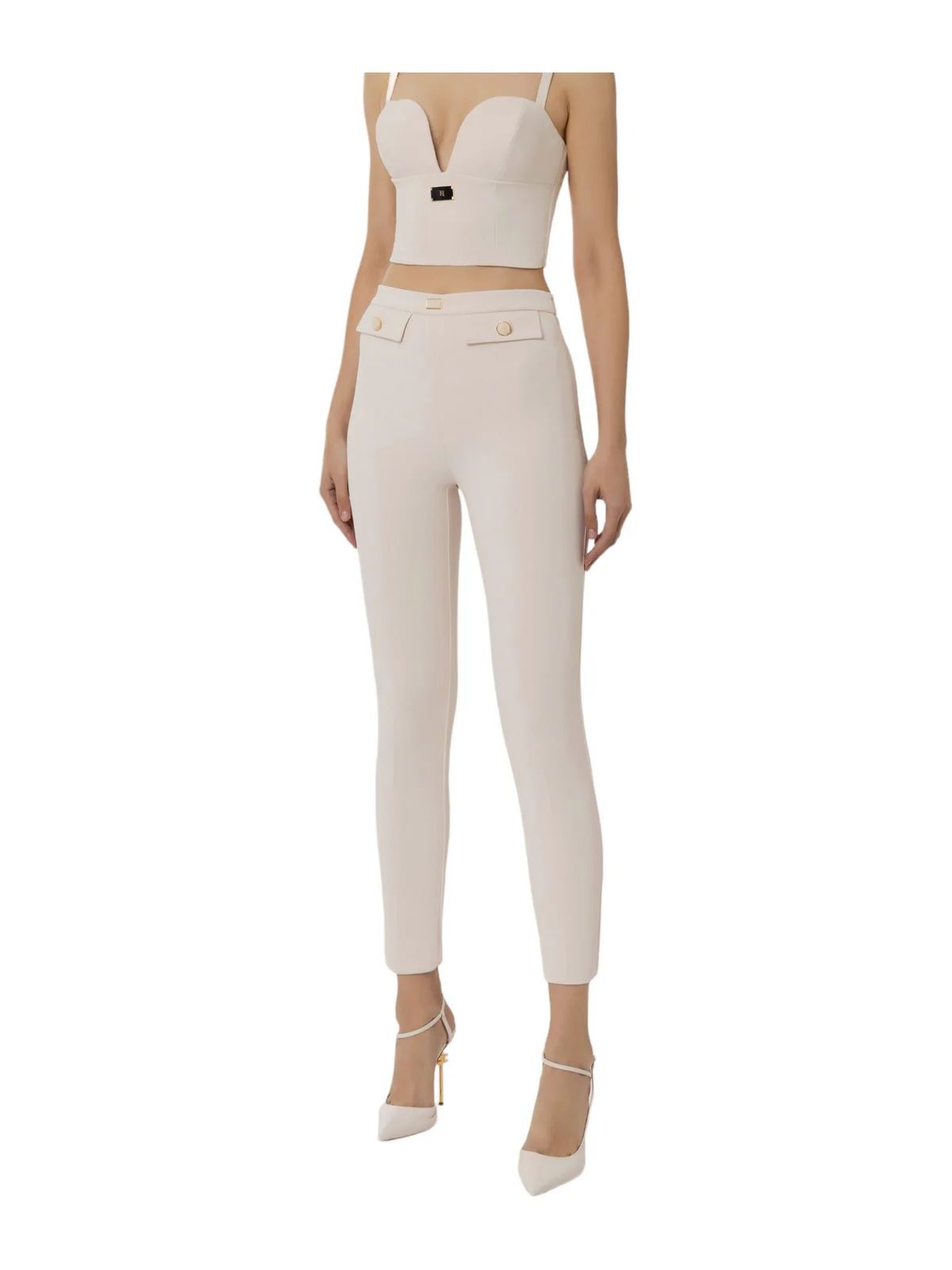 ELISABETTA FRANCHI Pantalone Donna  PA02841E2 193 Avorio - Image 2