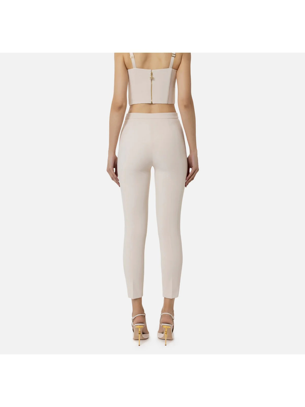 ELISABETTA FRANCHI Pantalone Donna  PA02841E2 193 Avorio - Image 3