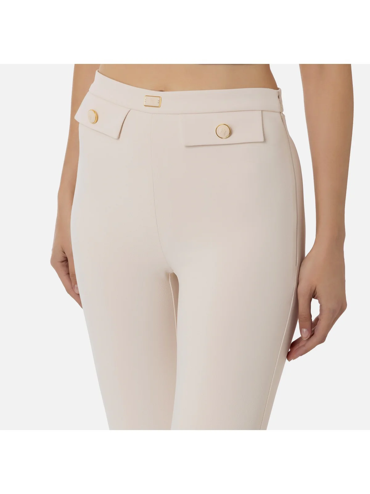 ELISABETTA FRANCHI Pantalone Donna  PA02841E2 193 Avorio - Image 4