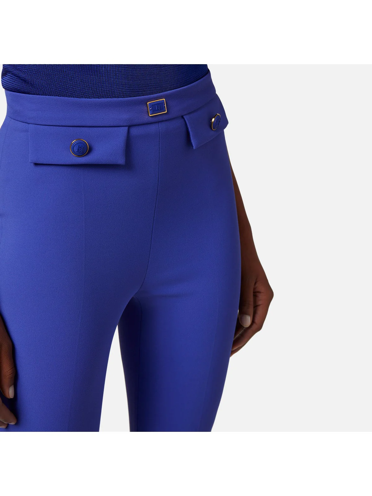 ELISABETTA FRANCHI Pantalone Donna  PA02841E2 828 Blu - Image 3