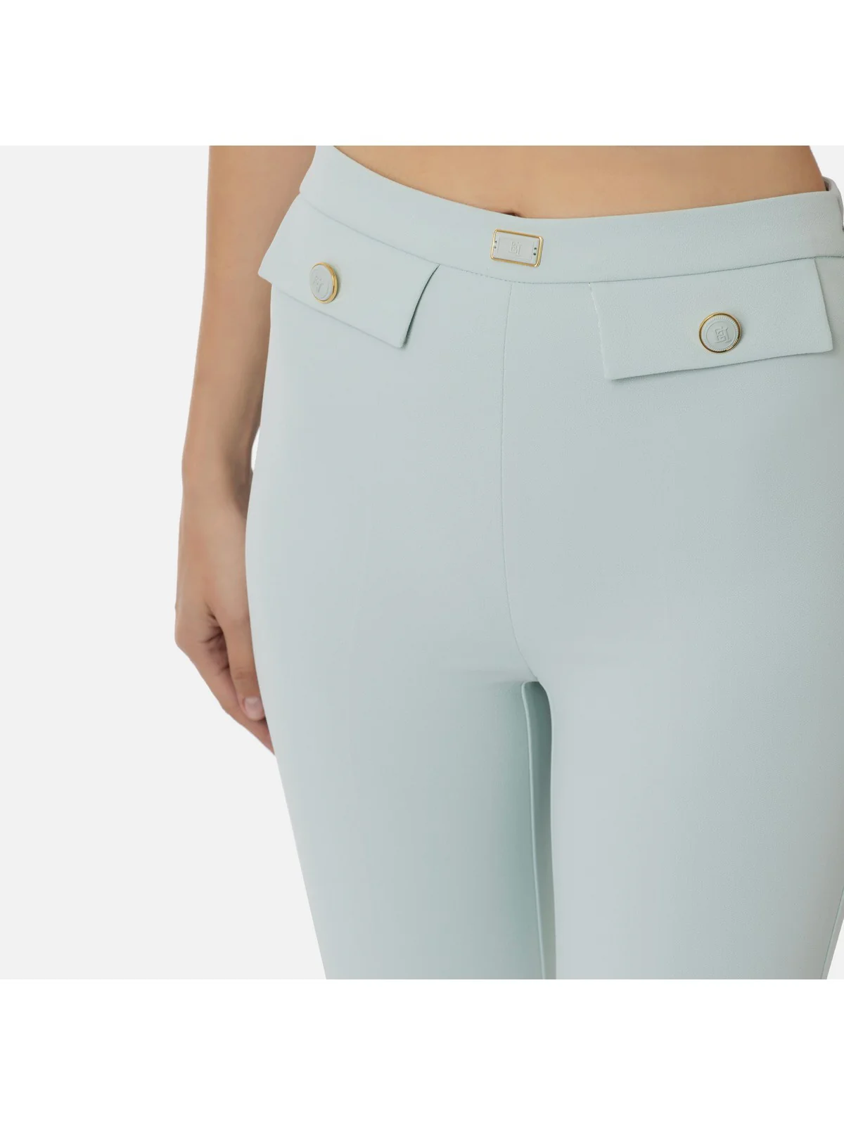 ELISABETTA FRANCHI Pantalone Donna  PA02841E2 BV9 Verde - Image 4