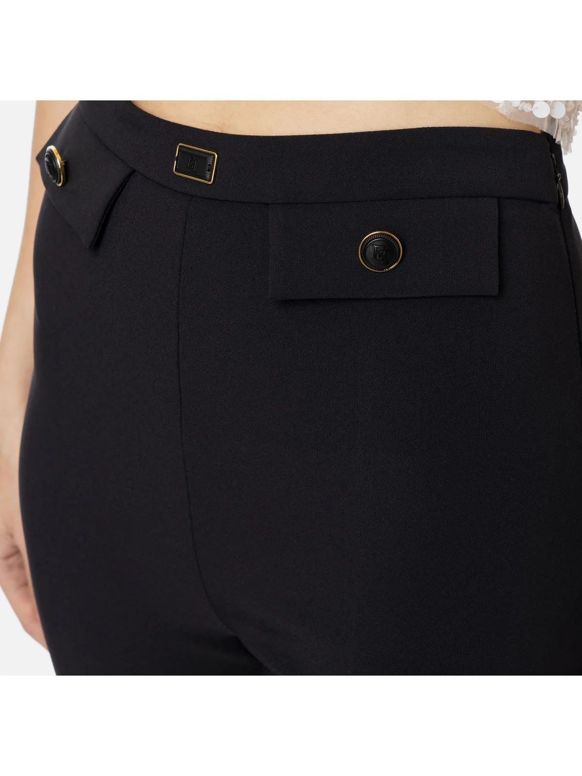 ELISABETTA FRANCHI Pantalone Donna  PA02941E2 110 Nero - Image 3
