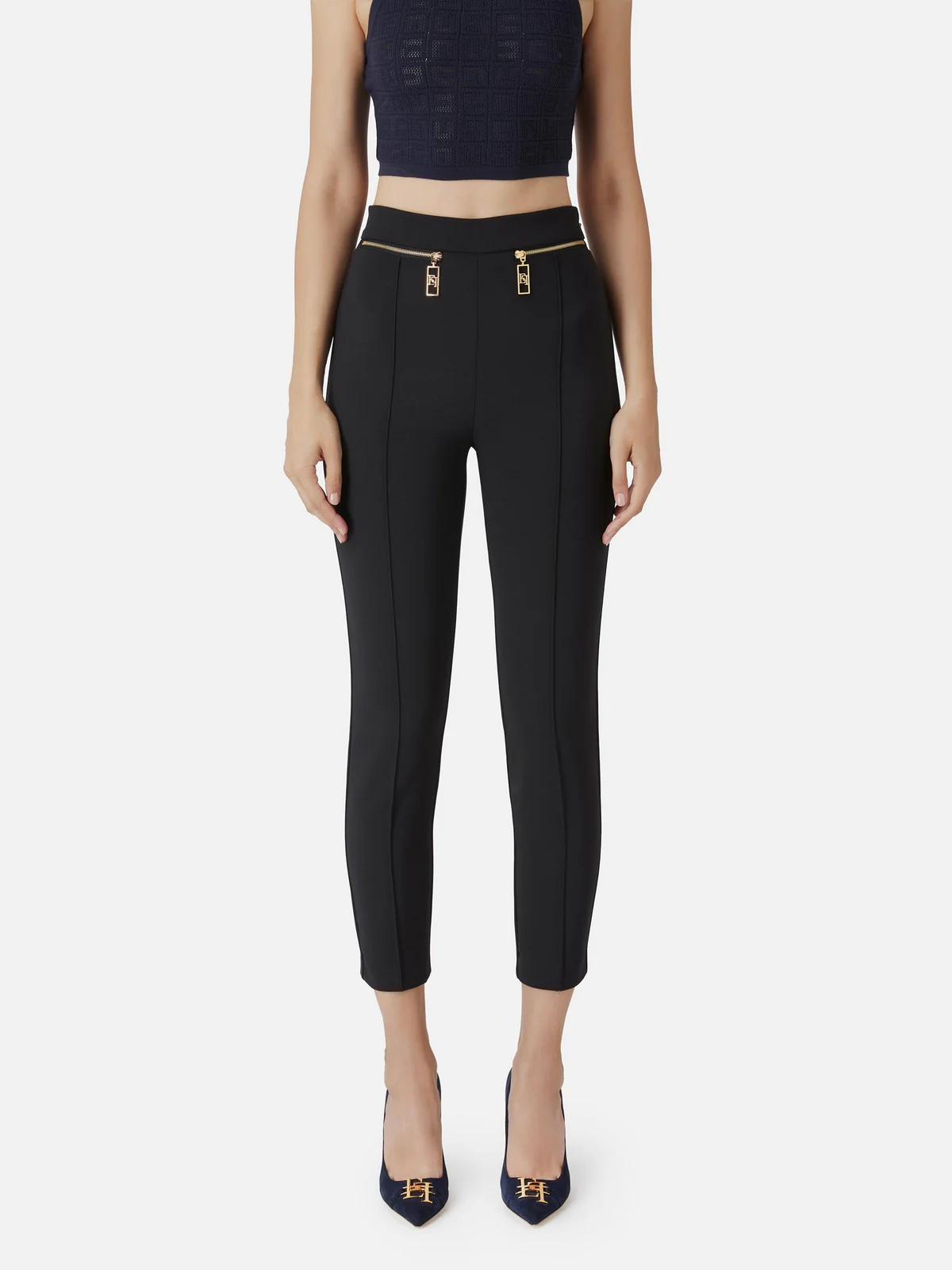 ELISABETTA FRANCHI Pantalone Donna  PA03646E2 110 Nero - Image 2