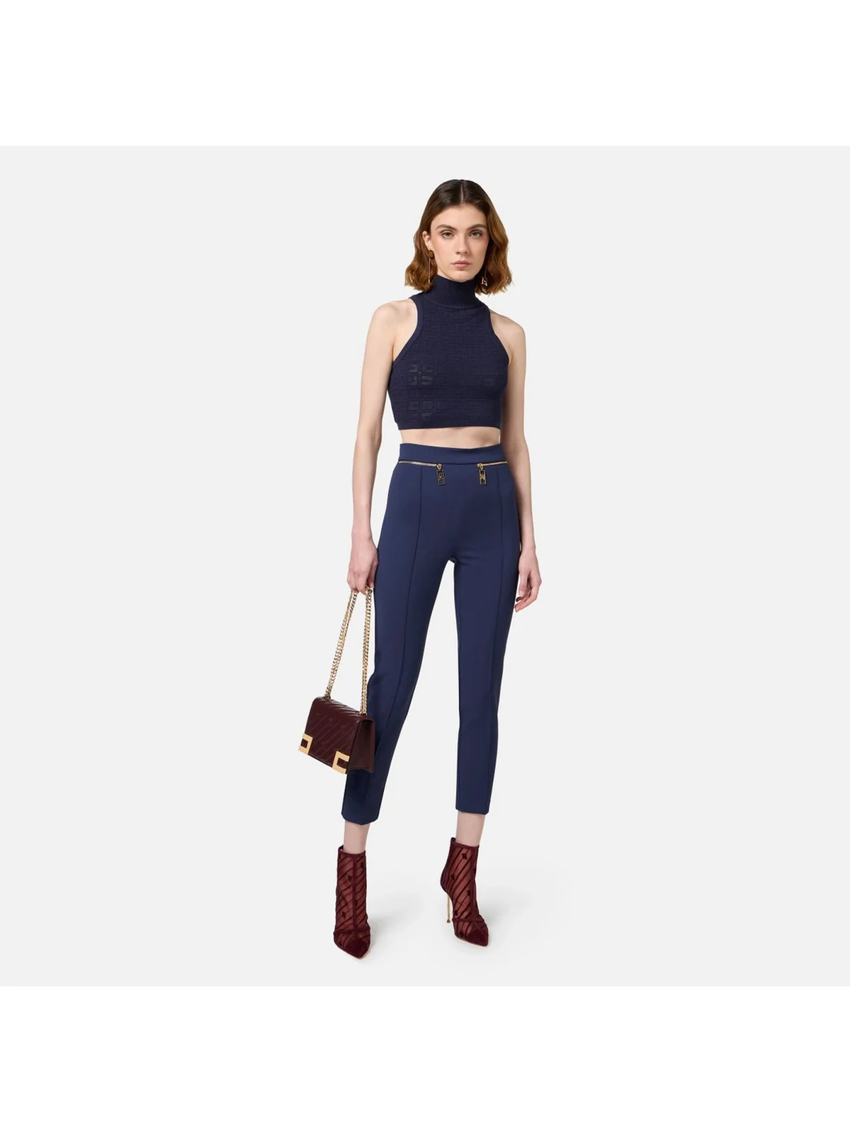 ELISABETTA FRANCHI Pantalone Donna  PA03646E2 B75 Blu - Image 2