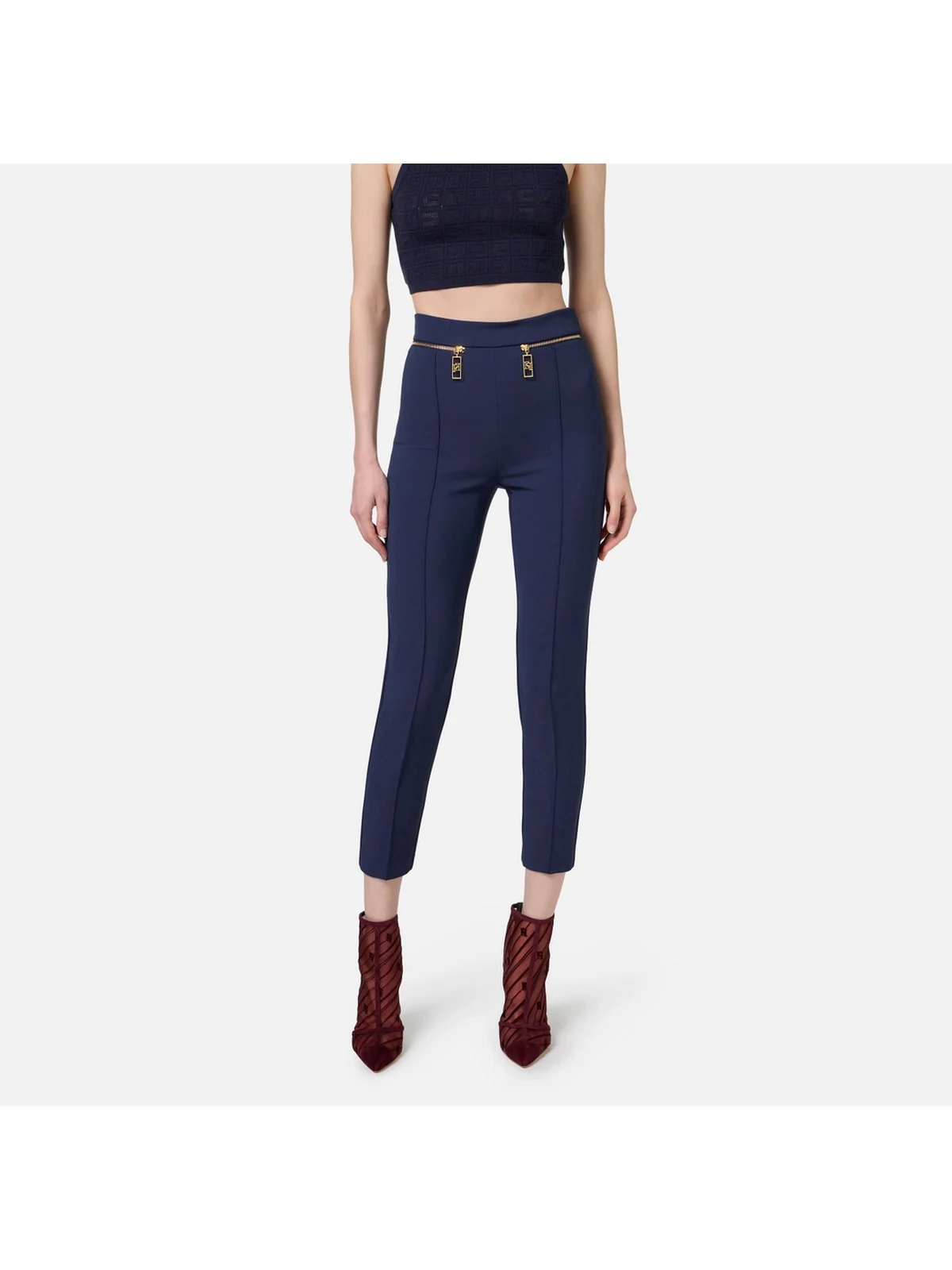 ELISABETTA FRANCHI Pantalone Donna  PA03646E2 B75 Blu - Image 3