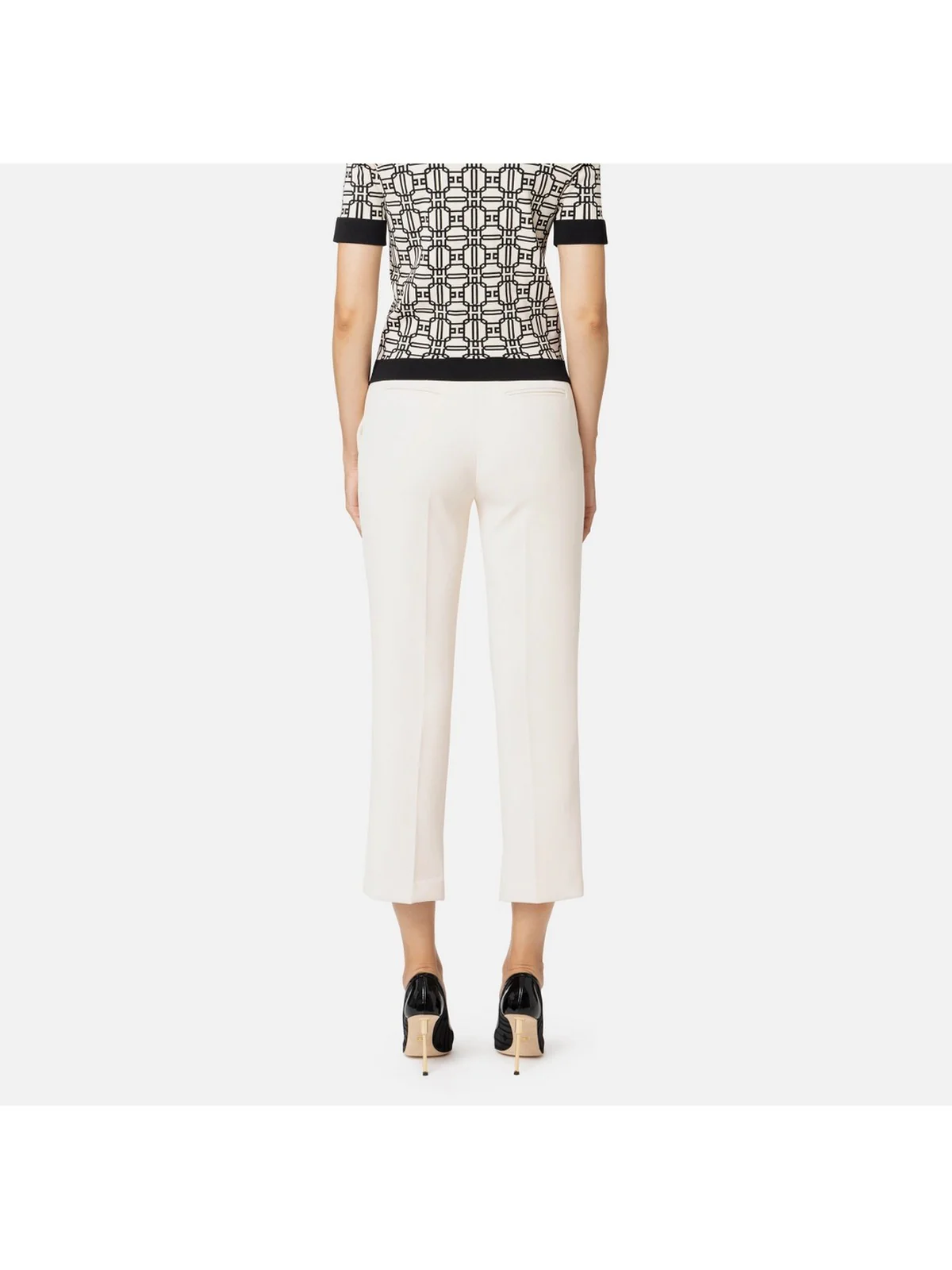 ELISABETTA FRANCHI Pantalone Donna  PA05447E2 193 Bianco - Image 3
