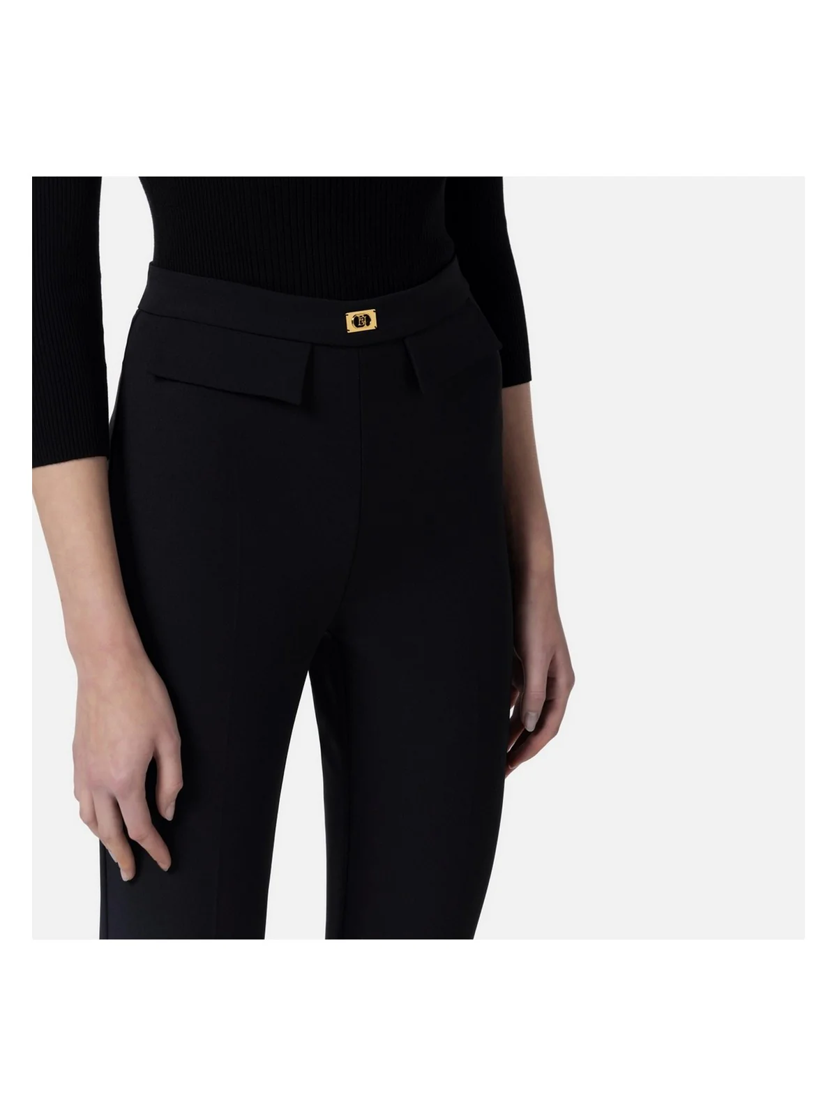 ELISABETTA FRANCHI Pantalone Donna  PA07751E2-110 Nero - Image 3