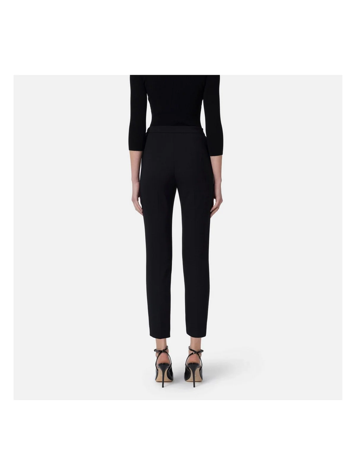ELISABETTA FRANCHI Pantalone Donna  PA07751E2-110 Nero - Image 4
