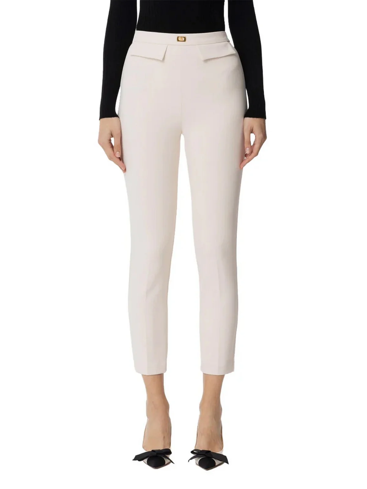 ELISABETTA FRANCHI Pantalone Donna  PA07751E2-193 Beige - Image 2