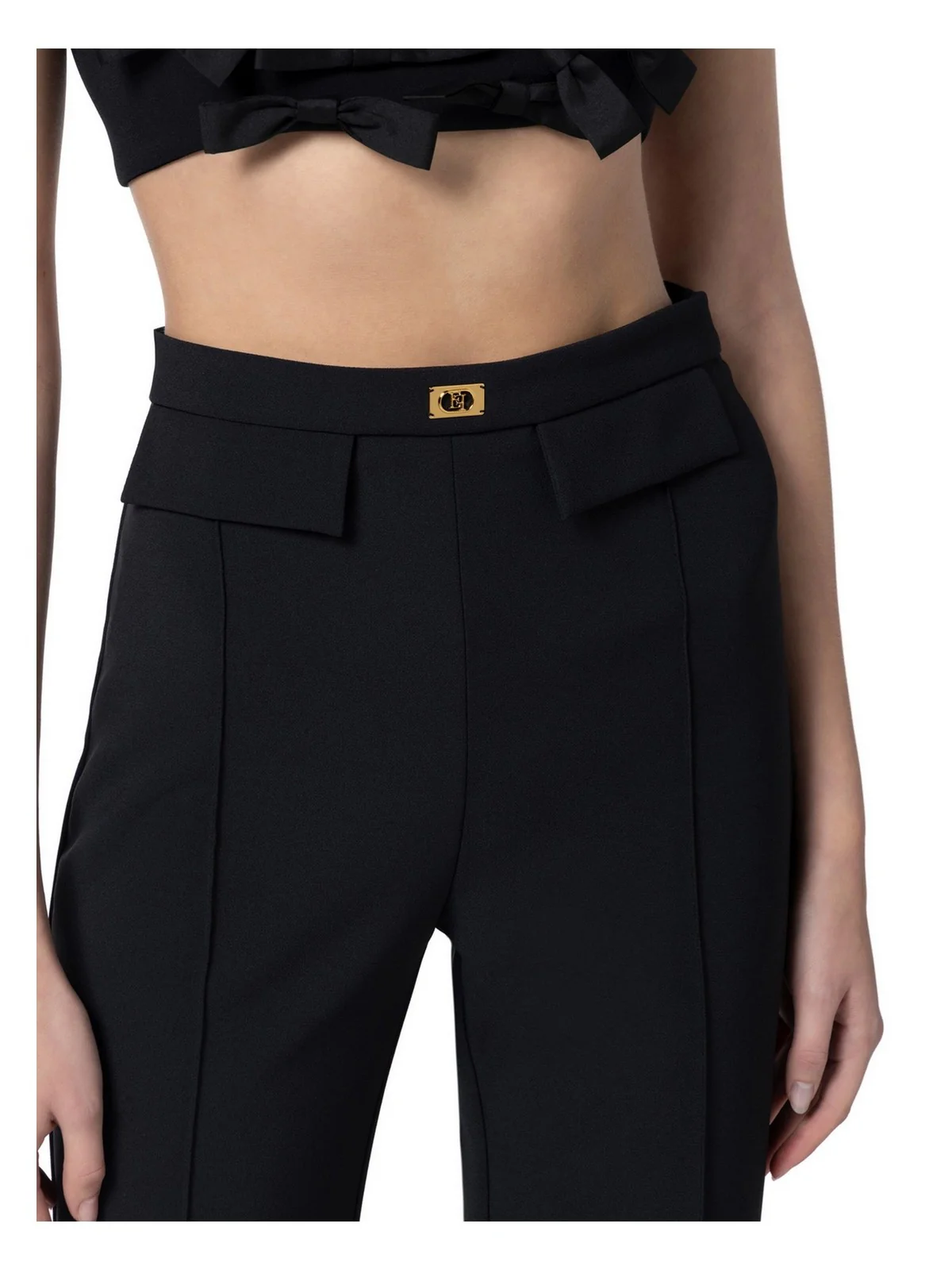 ELISABETTA FRANCHI Pantalone Donna  PA07851E2-110 Nero - Image 3