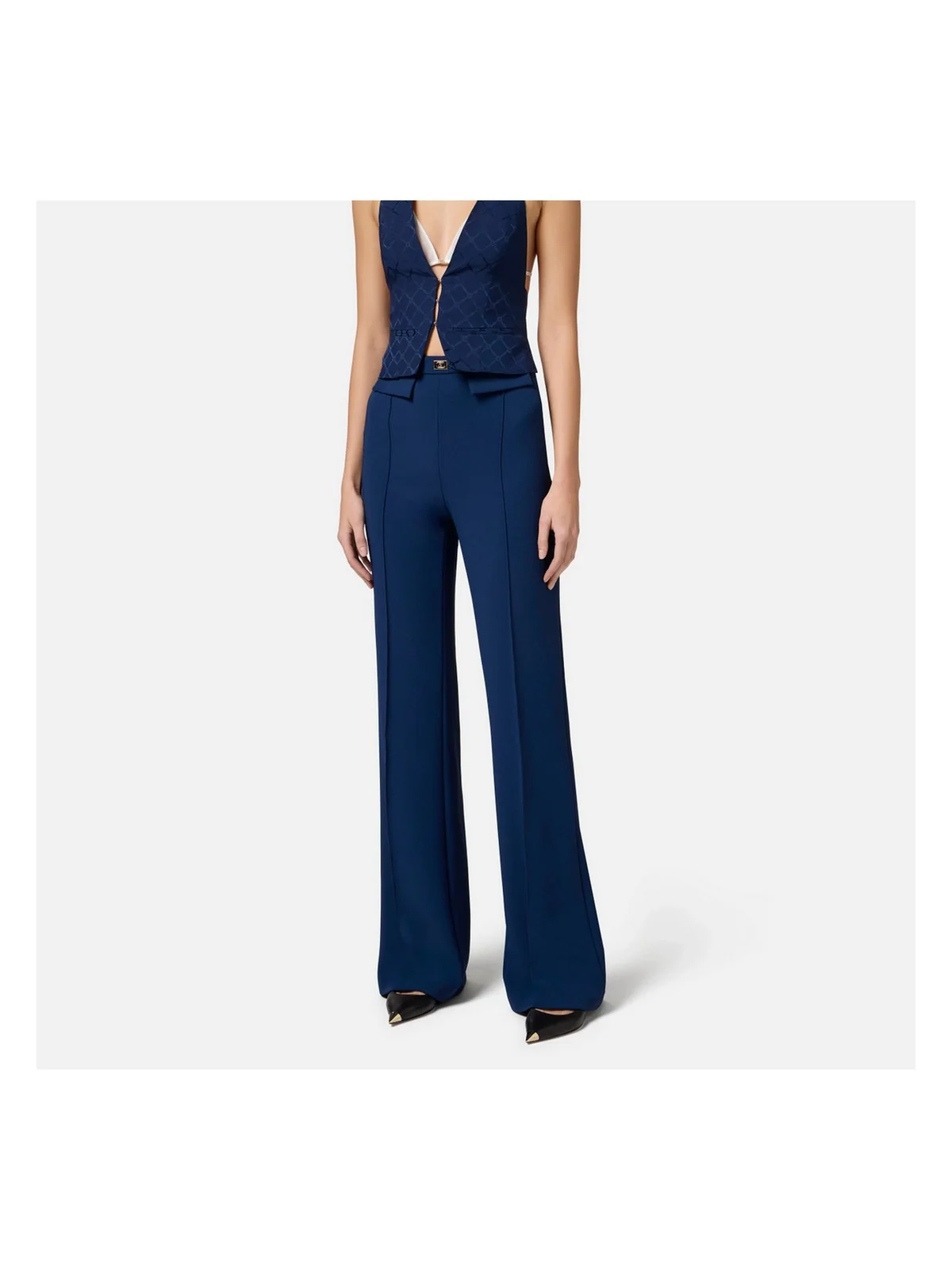 ELISABETTA FRANCHI Pantalone Donna PA07851E2-DC8 Blu - Image 3