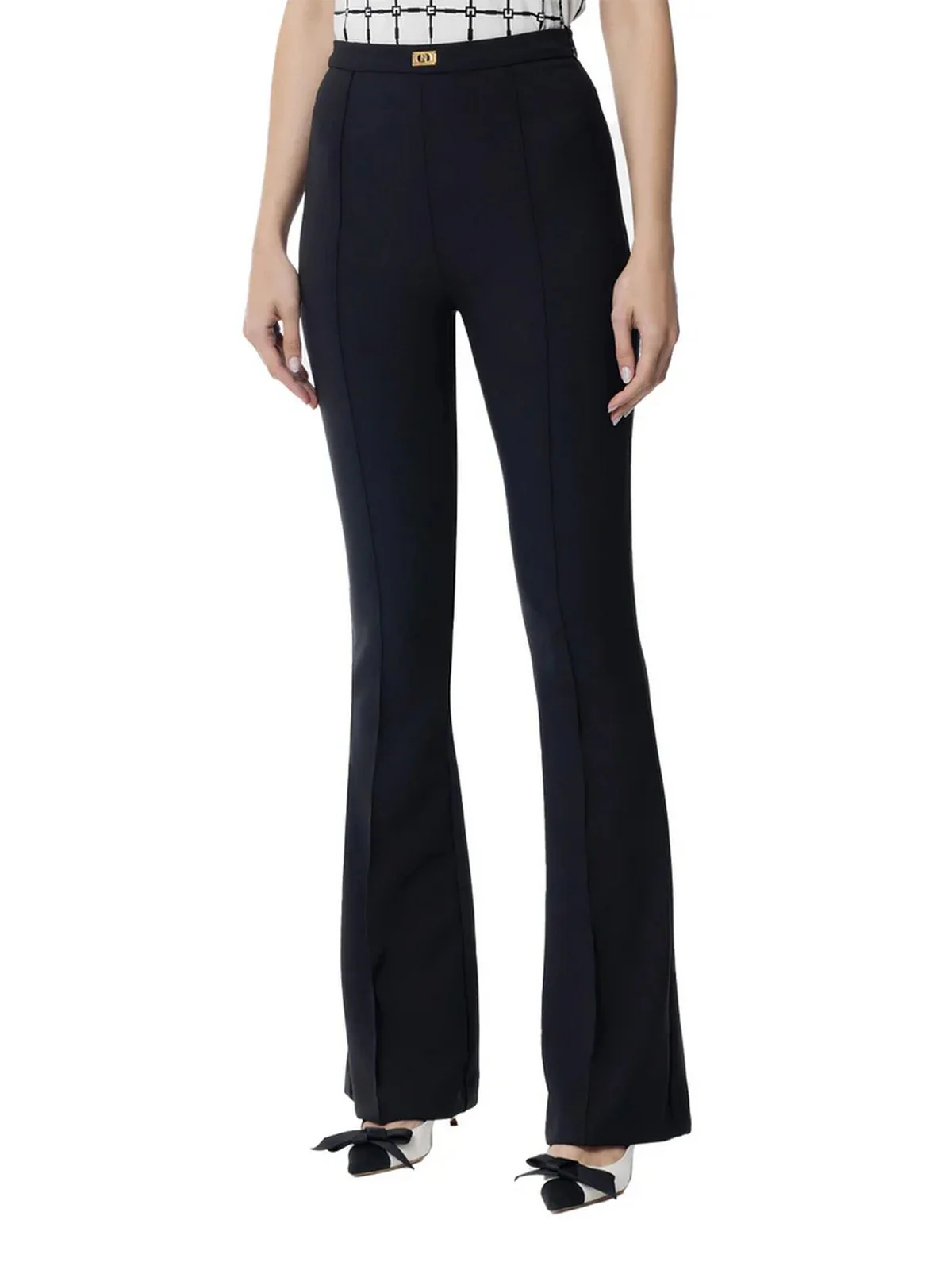 ELISABETTA FRANCHI Pantalone Donna PA07951E2-110 Nero - Image 2
