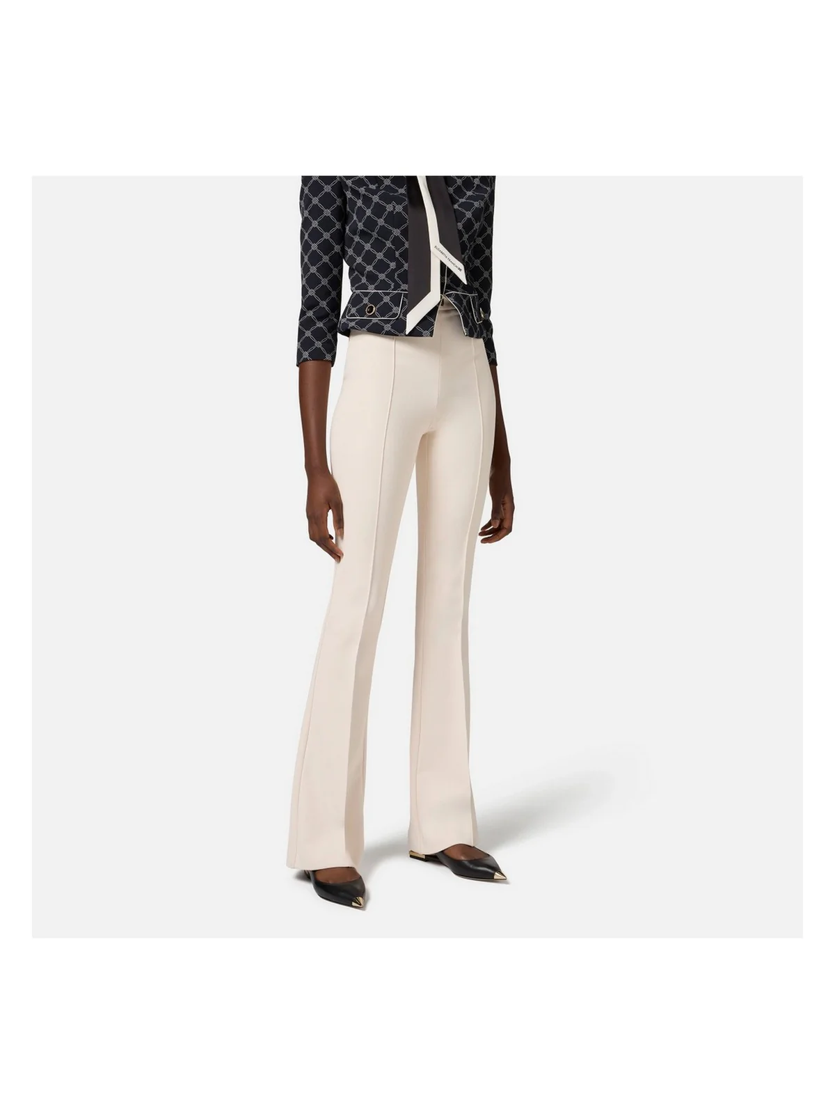 ELISABETTA FRANCHI Pantalone Donna  PA07951E2-193 Beige - Image 3