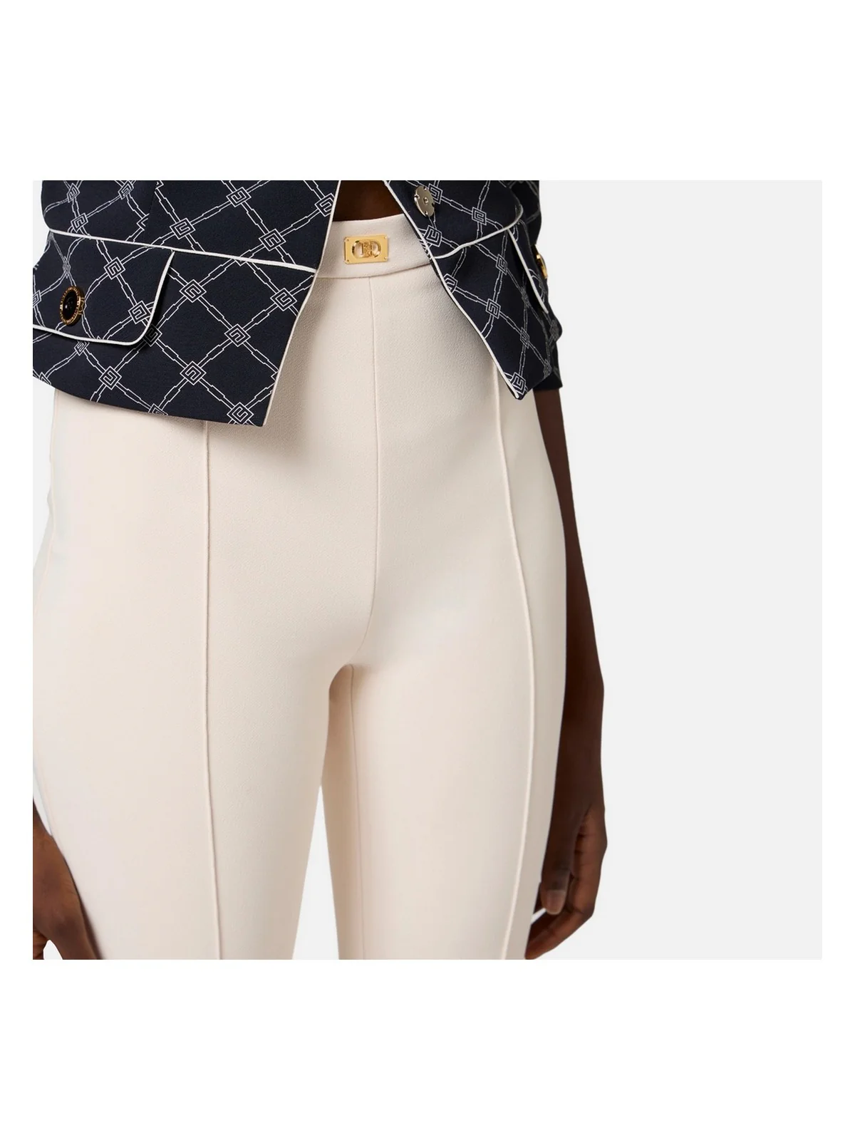 ELISABETTA FRANCHI Pantalone Donna  PA07951E2-193 Beige - Image 4